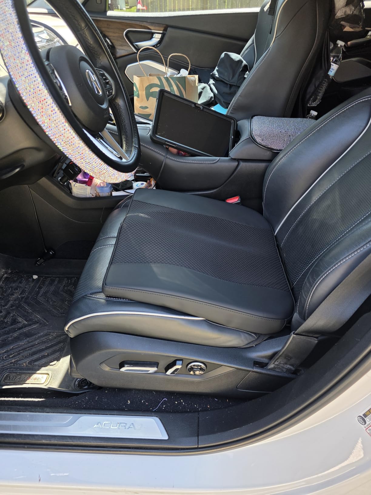 Lofty Aim Car Seat Cushion, Memory Foam Car Seat Cushions for Long Driving | Comfy Car Seat Pillow for Pain Relief, Driver Seat Cushion Adds Height, Butt Cushion for Car, Truck, Office Chair, Black customer photo 2