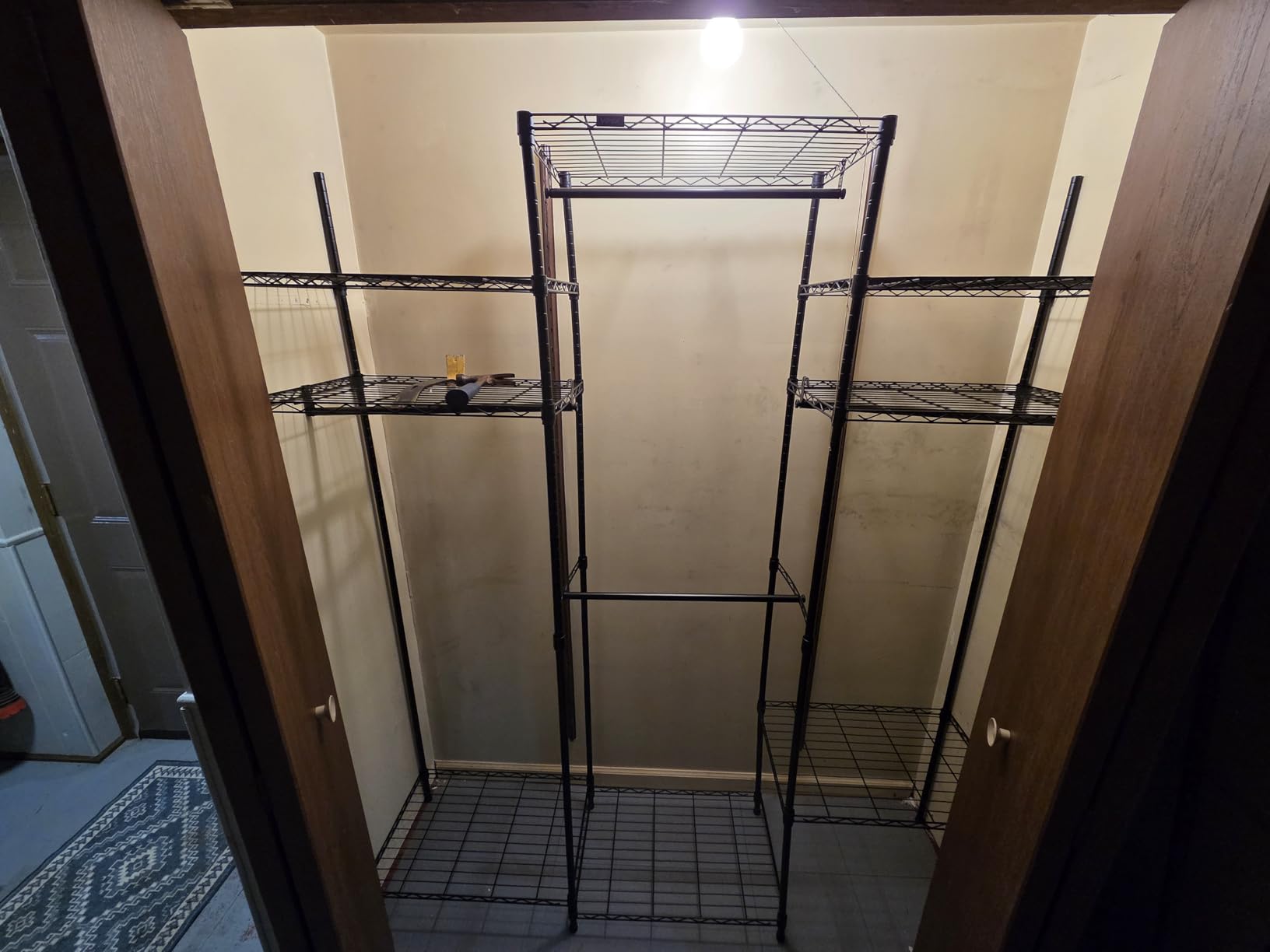 VIPEK V5 Heavy Duty Clothes Rack, Freestanding Modular Closet System, White | 890 lbs Load, 4 x 23.6 in hanging rods, 8 x shelves (2 adjustable) customer photo 1