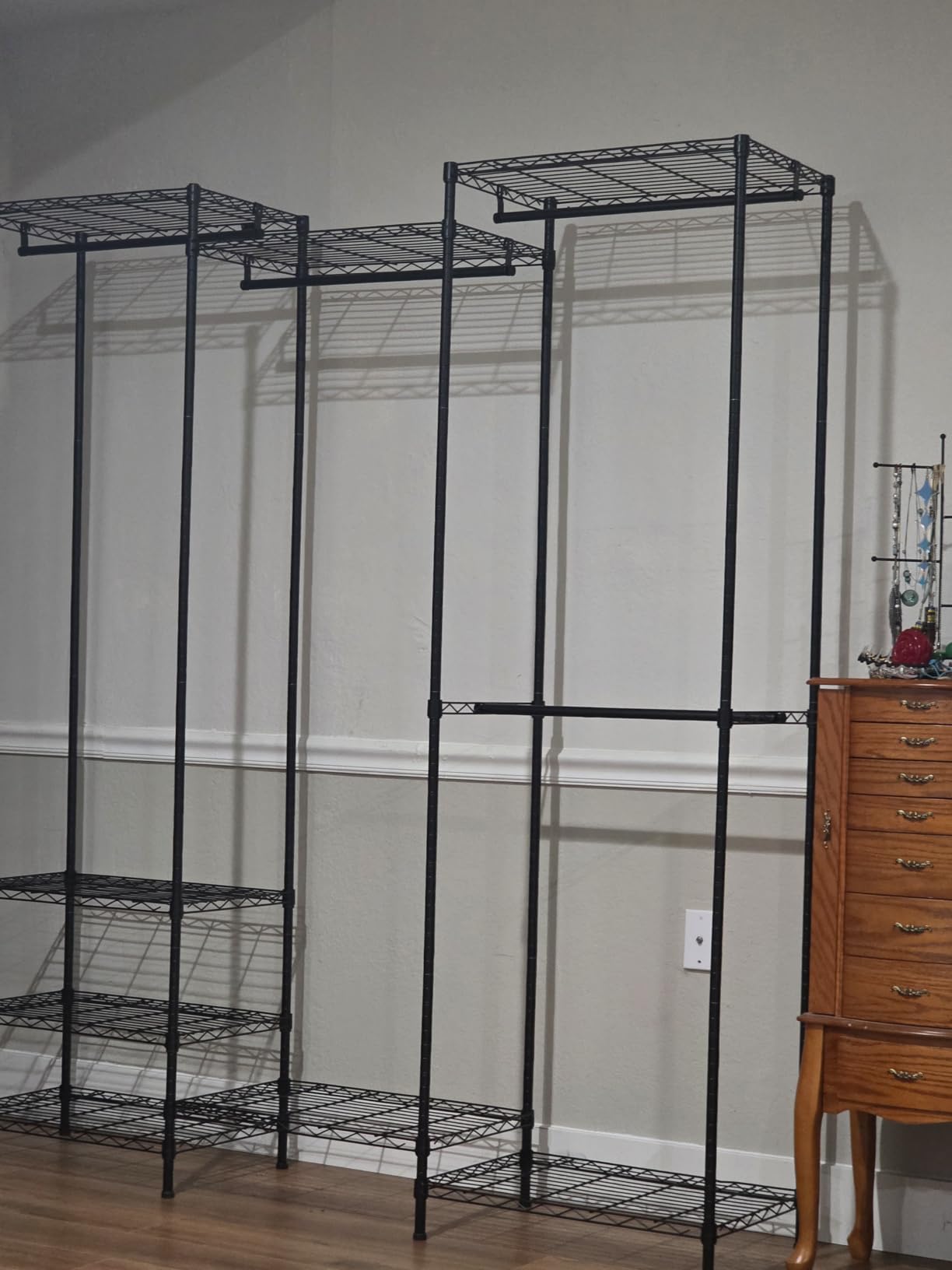 VIPEK V5 Heavy Duty Clothes Rack, Freestanding Modular Closet System, White | 890 lbs Load, 4 x 23.6 in hanging rods, 8 x shelves (2 adjustable) customer photo 2