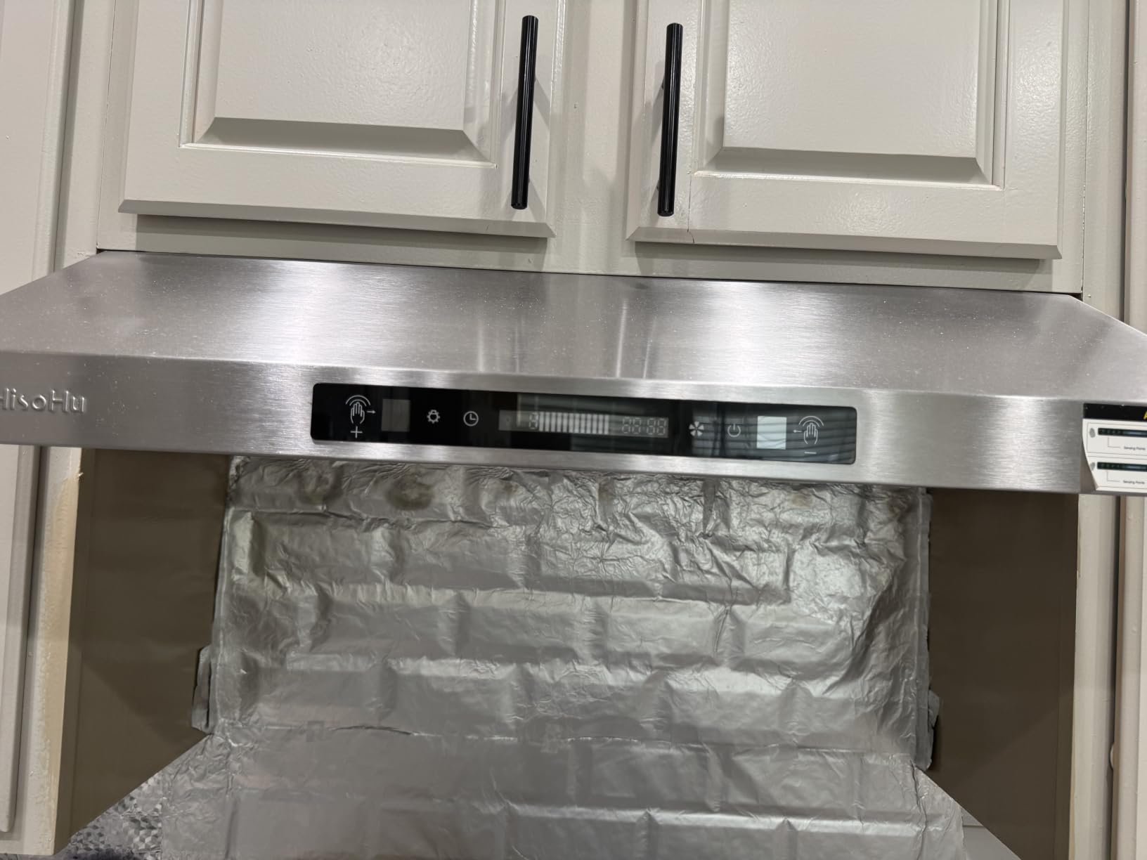 30 Inch Under Cabinet Range Hood with 1200 CFM, 3 Speed Gesture Sensing, Ducted Kitchen Vent Hood & Touch Control Panel, Stainless Steel Stove Vent Hood with 2 LED Lights customer photo 1