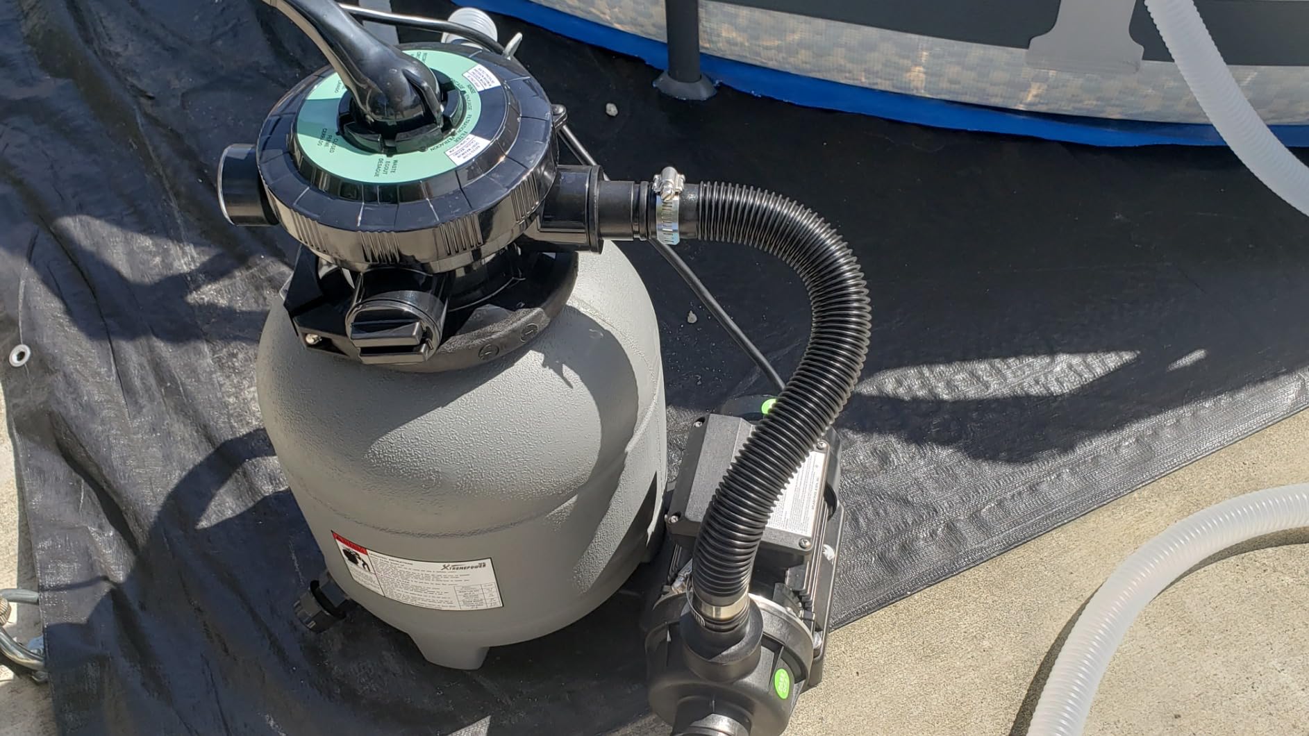 XtremepowerUS 12 inch Above Ground Swimming Pool Sand Filter System with 1/4 HP 2400 GPH Pump customer photo 1