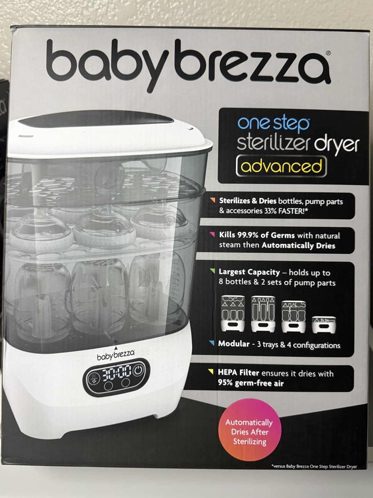 Baby Brezza Bottle Sterilizer and Dryer Advanced - Largest Capacity, Universal Steam Sanitizer with HEPA Air Filter customer photo 2