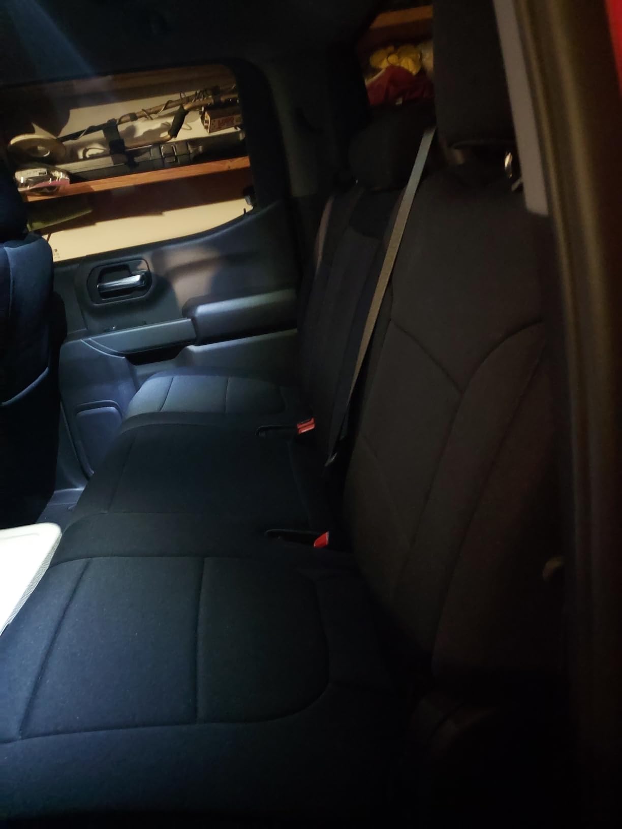 Rough Country Neoprene Seat Covers for Chevy Silverado & GMC Sierra 1500 (2019-2026) w/No Rear Seat Storage or Cup Holder - Waterproof & UV Resistant, Foam Padded, Front & Rear Row Cover Set customer photo 1