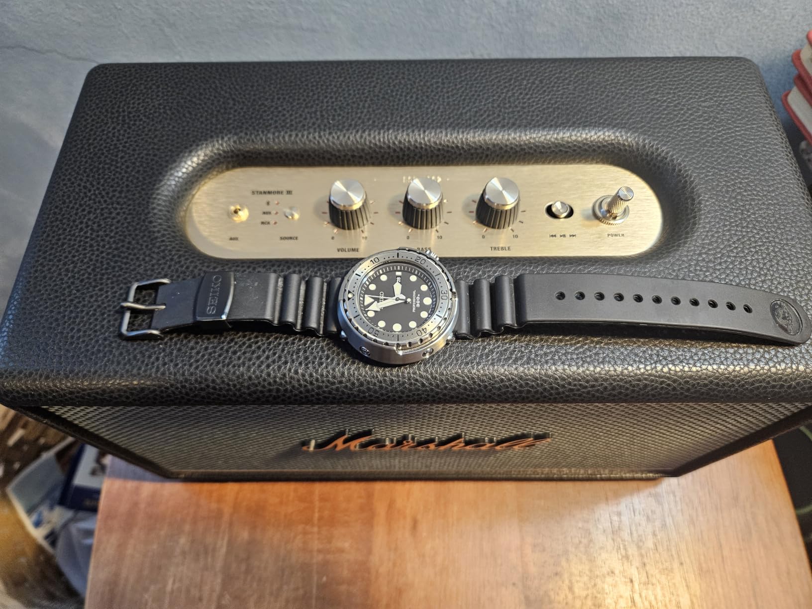 Marshall Stanmore III Bluetooth Home Speaker - Loud Stereo Sound with Bass and Treble Controls | Plug-in Powered | Record Player Compatible | RCA and 3.5mm Aux Inputs - Black customer photo 2