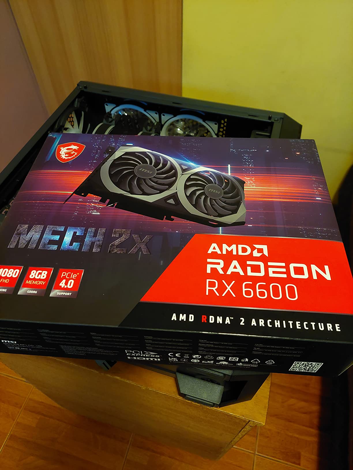 MSI Gaming AMD Radeon RX 6600 128-bit 8GB GDDR6 DP/HDMI Dual Torx Fans FreeSync DirectX 12 VR Ready Graphics Card customer photo 1