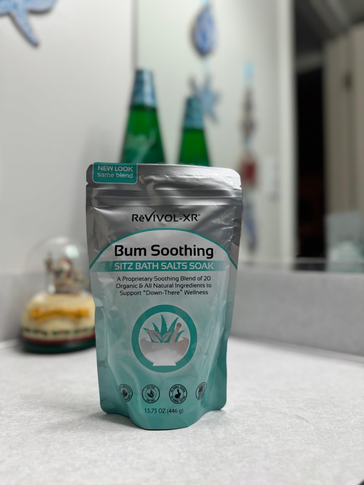 Sitz Bath for Hemorrhoids Soothing 20-in-1 Salts Mix + E Oils, 15 Soaks Concentrate for Toilet Seat Basin customer photo 2