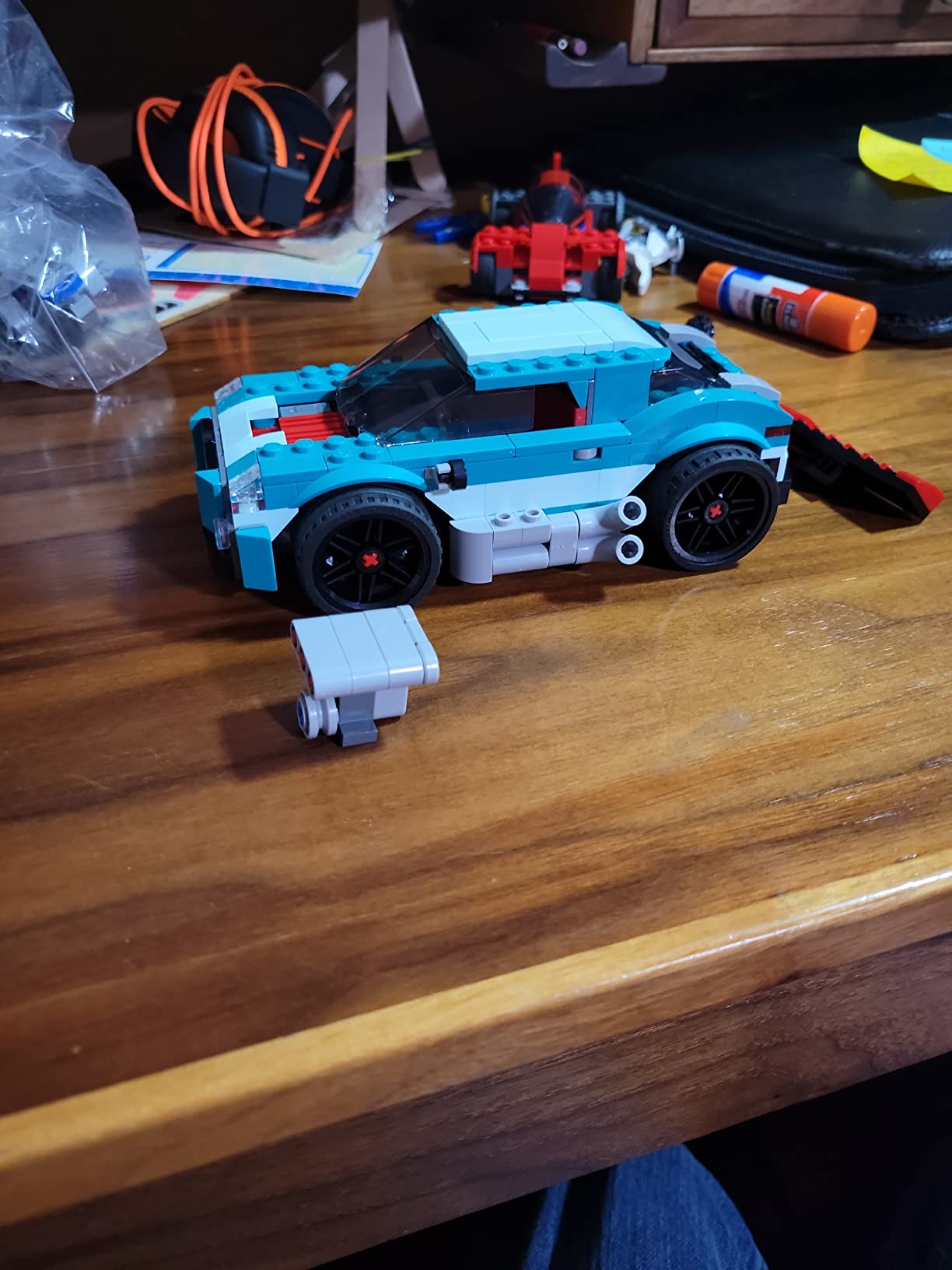 Creator 3 in 1 Street Racer Car, Rebuildable Kit Transforms to a Muscle Car, Hot Rod, or Race Car Toy, Great Model Car Toy Gift for Boys and Girls Age 7+ Years Old, 31127 customer photo 2