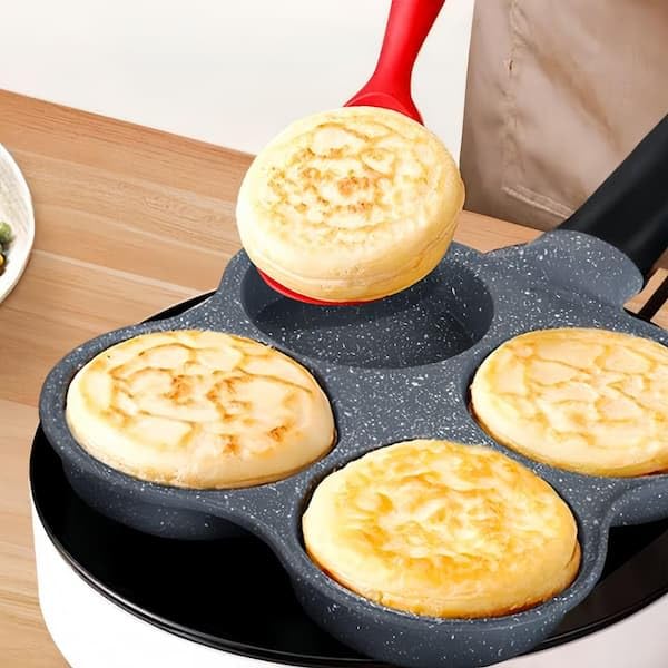 CAROTE 4-Cup Nonstick Granite Egg Pan, Cream White | Kitchen Non-Toxic PFOA Free Cookware for Breakfast, Suitable for Gas Stove & Induction, Easy to Clean customer photo 1