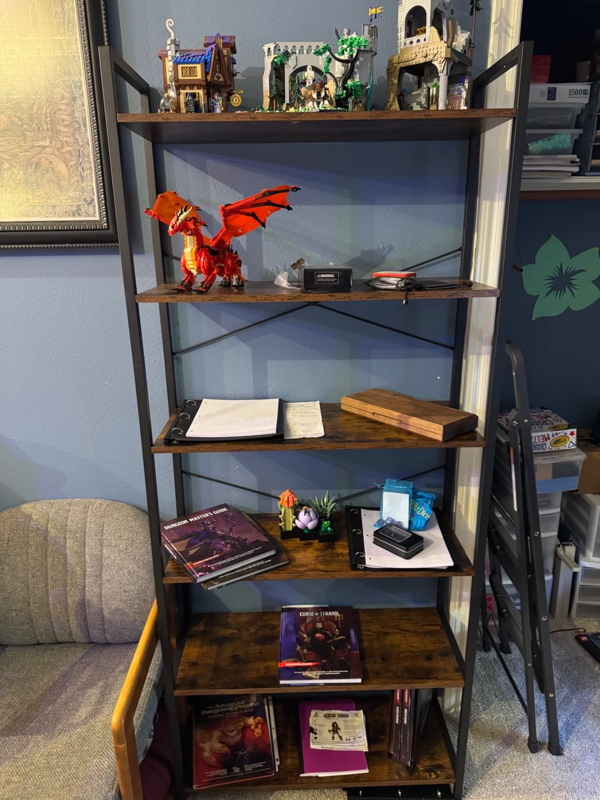 VASAGLE 6-Tier Bookshelf, Bookcase with Shelves, Storage Shelf, Living Room | BARNET Collection ULLS082B01, Rustic Brown and Matte Black customer photo 1