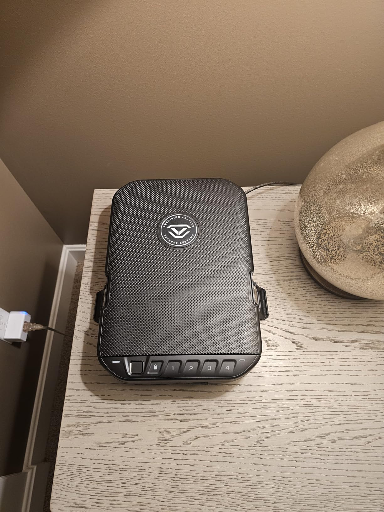 VAULTEK LifePod 20 Full-Size Biometric Lockable Weatherproof Case with Built-in Lock, Steel Security Cable, TSA Handgun Case or Car Safe, Portable Travel Pistol Safe customer photo 1