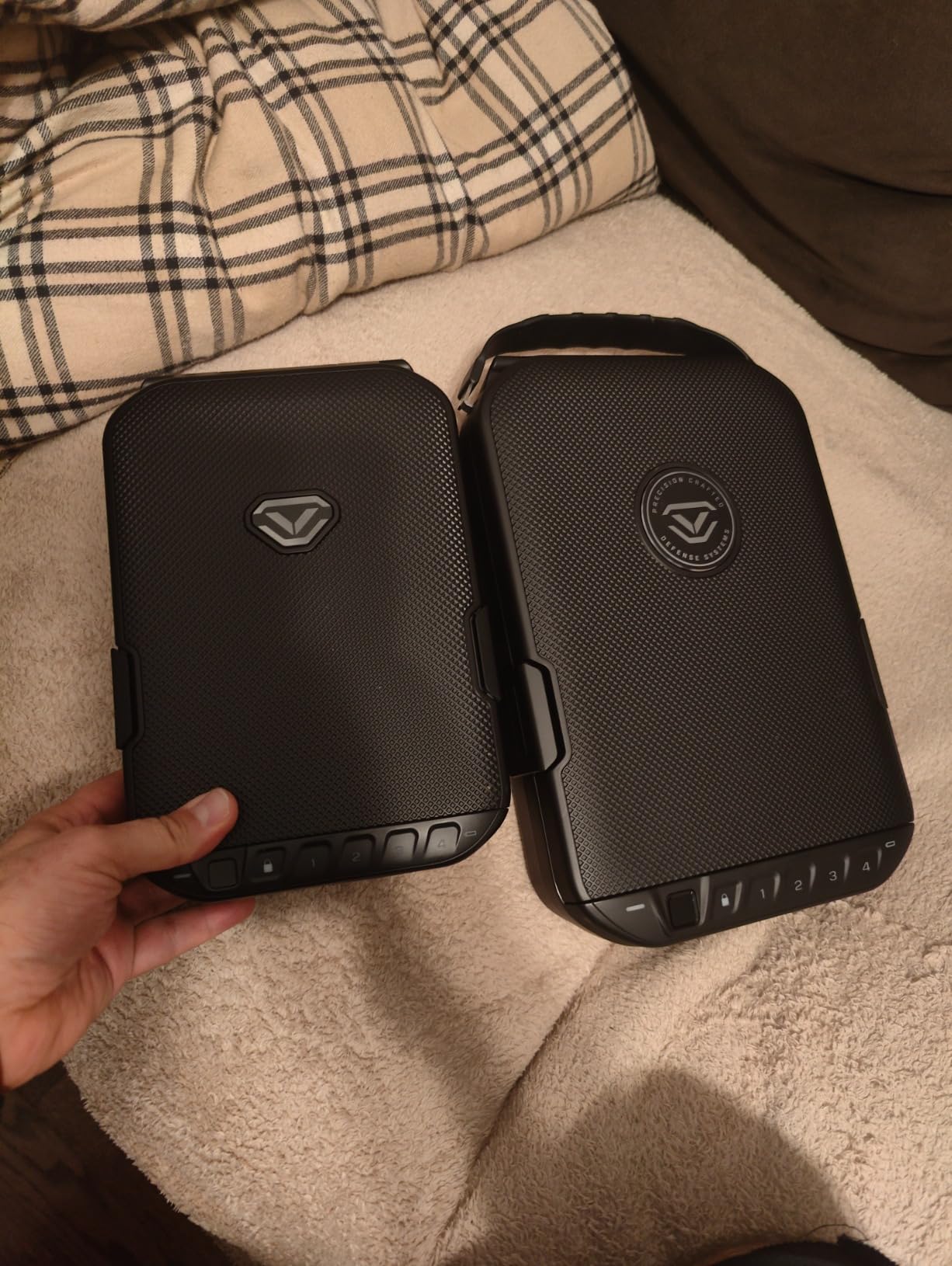 VAULTEK LifePod 20 Full-Size Biometric Lockable Weatherproof Case with Built-in Lock, Steel Security Cable, TSA Handgun Case or Car Safe, Portable Travel Pistol Safe customer photo 2