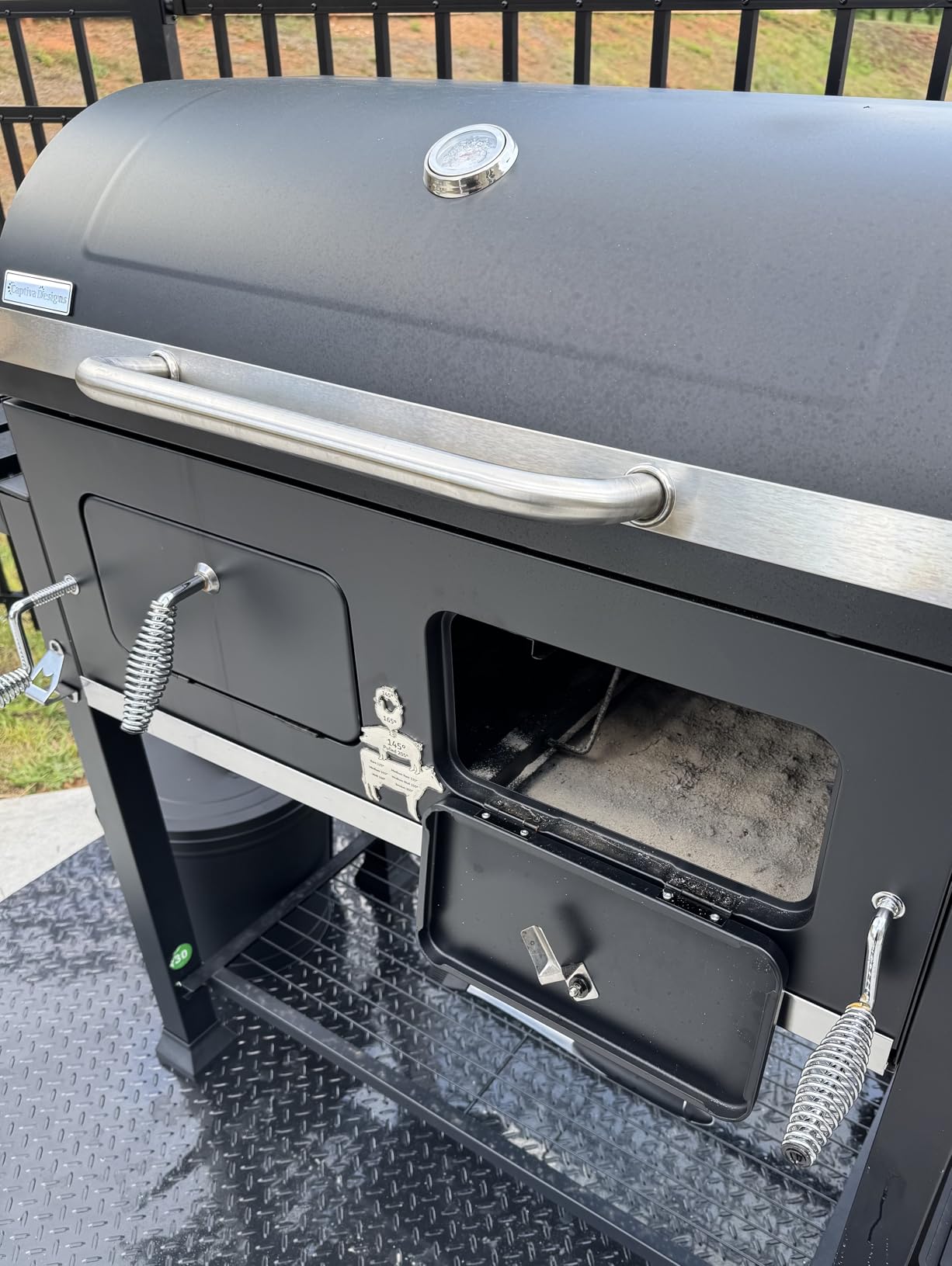 Captiva Designs Charcoal Grills Extra Large Barbecue Grill Heavy Duty | 794 SQ.IN Oversize Cooking Area, Outdoor BBQ Cooking Grill with 2 Individual Lifting Charcoal Trays and Foldable Side Tables customer photo 1