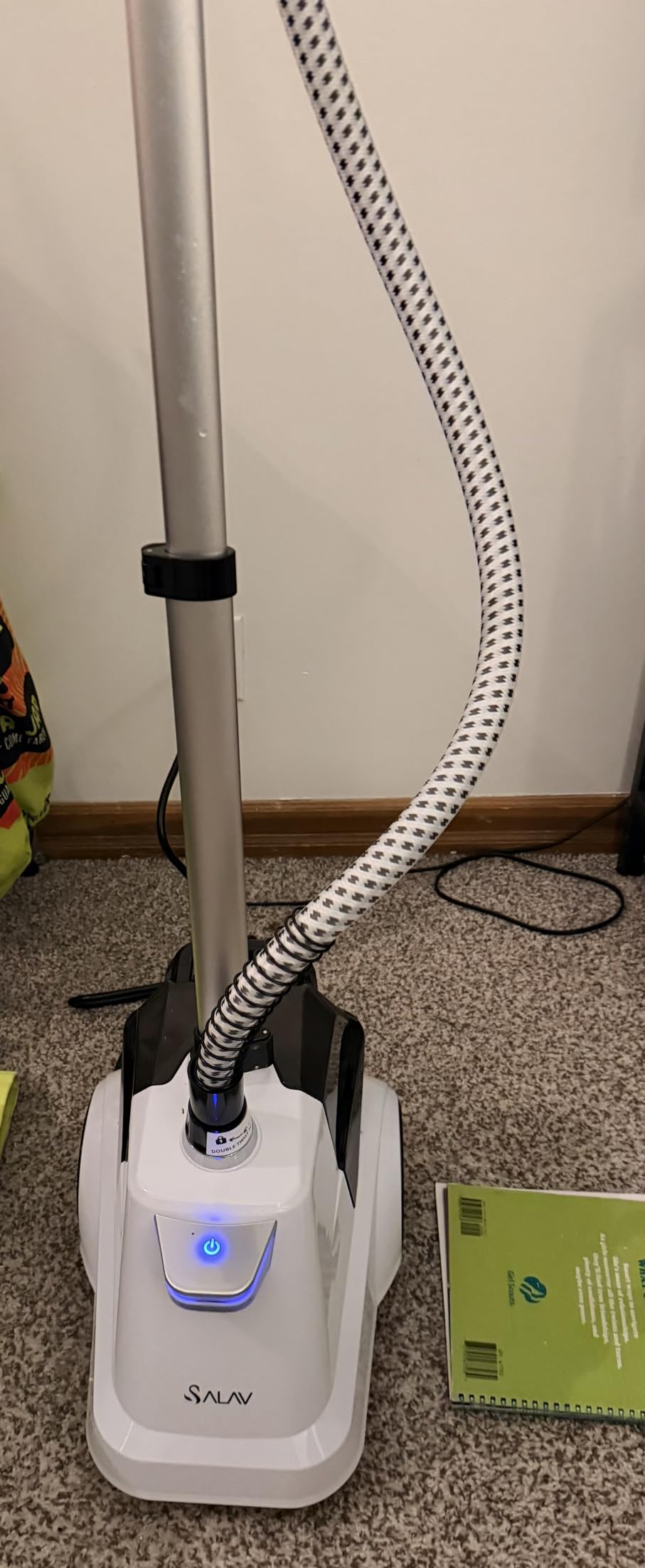 SALAV Heavy Duty Commercial Full-Size Garment Steamer with Foot Pedals and Extra Large 3L (101.5 oz) Water Tank, 1800 watts of Poweful Steam (Navy) customer photo 1