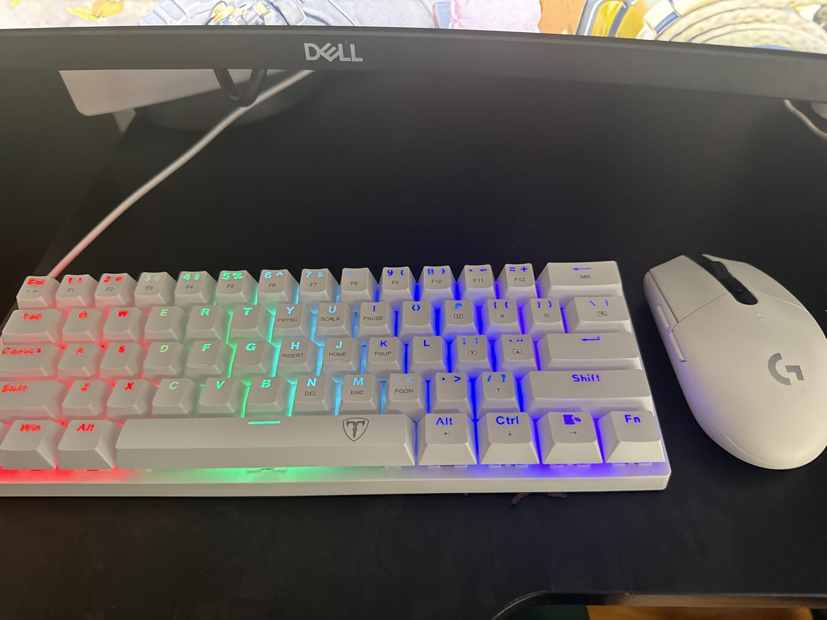 60% Wired Mechanical Gaming Keyboard with Blue Switches, LED Backlit | 61 Keys Ultra-Compact Mini Portable Office Keyboard for PC/Mac/Xbox, 18 LED Backlight, Easy to Carry On Trip, Black customer photo 2