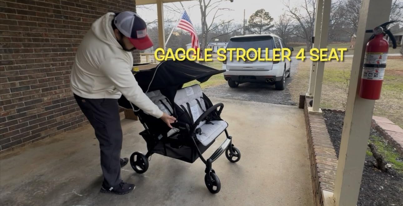 Gaggle Odyssey 4 Seat Foldable Quad Stroller, Black customer photo 1