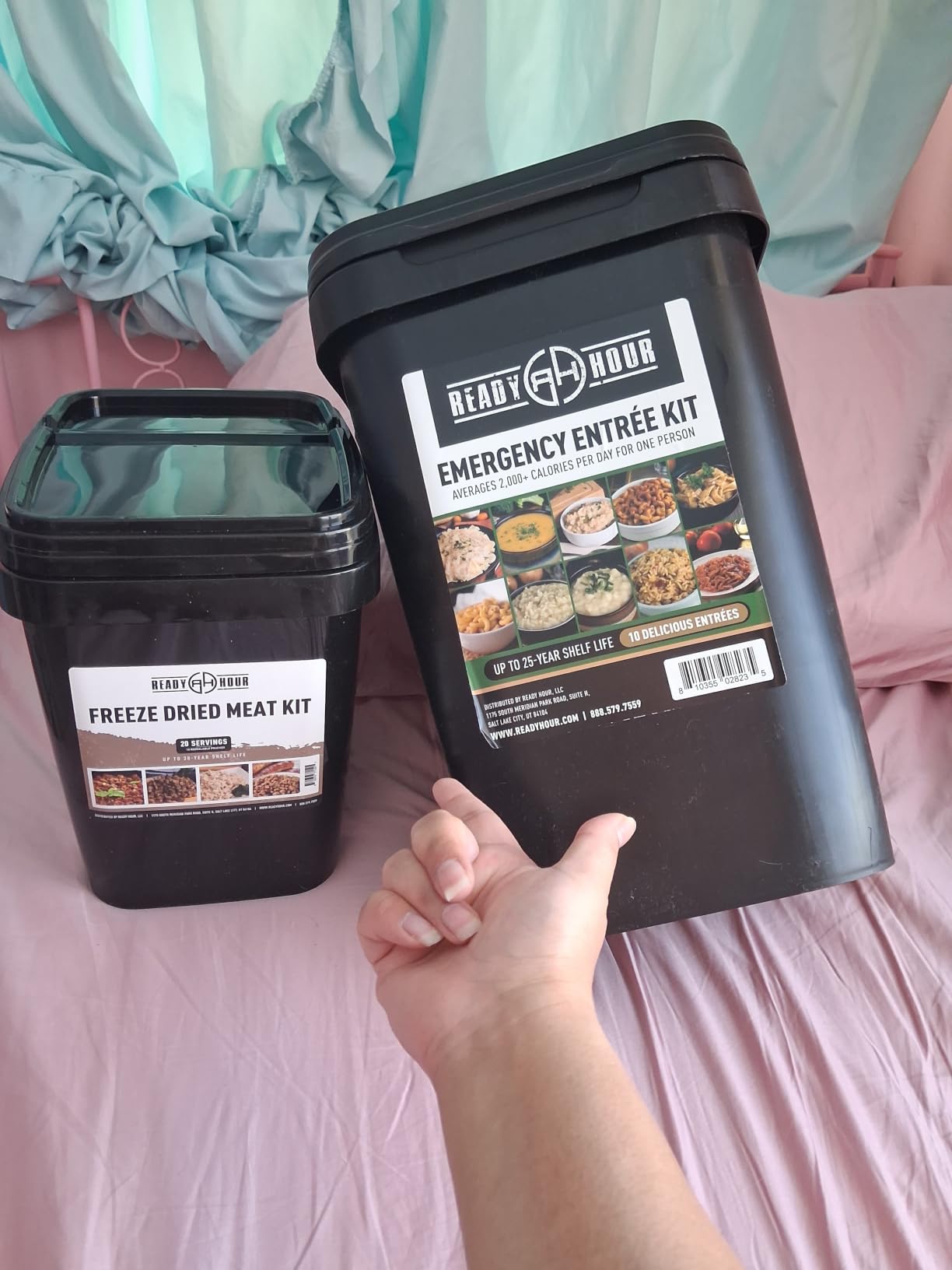Ready Hour 120 Serving Entree Bucket-Freeze Dried Emergency Food Supply-Survival Meals with Long Shelf Life-Prepper Essentials for Disaster, Camping, Hiking, or Outdoor Use customer photo 1
