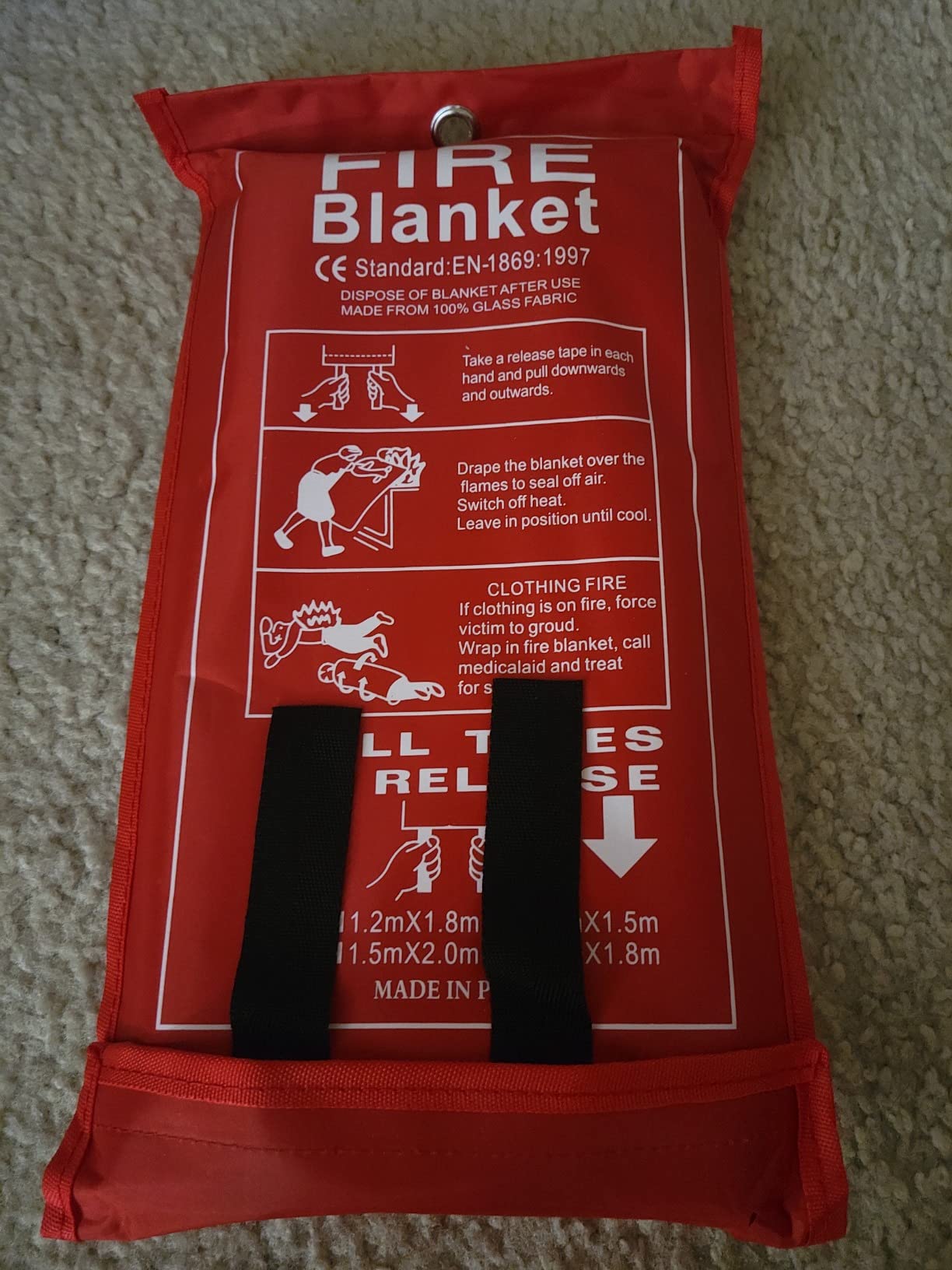 FLASLD Large Fire Blanket for Home and Kitchen, 6 ft x 8 ft Fiberglass Welding Blanket Emergency for People, Flame Retardant Protection and Heat Insulation customer photo 2