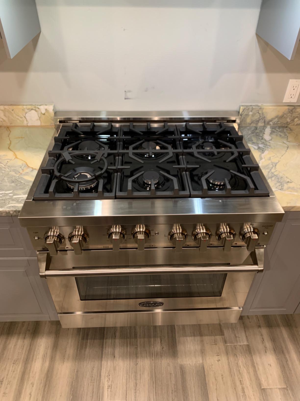 COSMO COS-GRP486G 48 in. 5.5 cu. ft. Double Oven Gas Range with 8 Italian Burners and Heavy Duty Cast Iron Grates in Stainless Steel customer photo 1