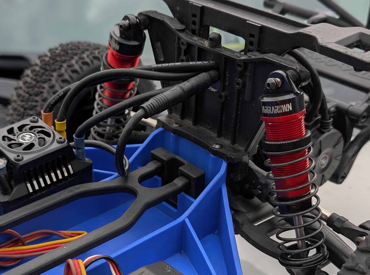 4PCS 1:10 Scale RC Car Shock Front & Rear Shock Absorber Assembled Set Compatible with 1/10 Traxxas Slash/Rustler/Stampede 4x4 4WD Upgrade Replacement Parts #5862 (Blue) customer photo 1