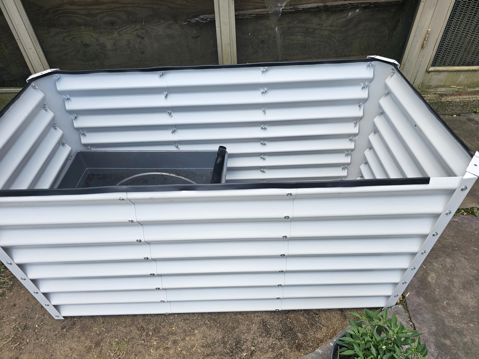 Best Choice Products 8x4x2ft Outdoor Metal Raised Garden Bed, Deep Root Planter Box for Vegetables, Herbs & Flowers, 478-Gallon Capacity, 100% Non Toxic Materials - Gray customer photo 2