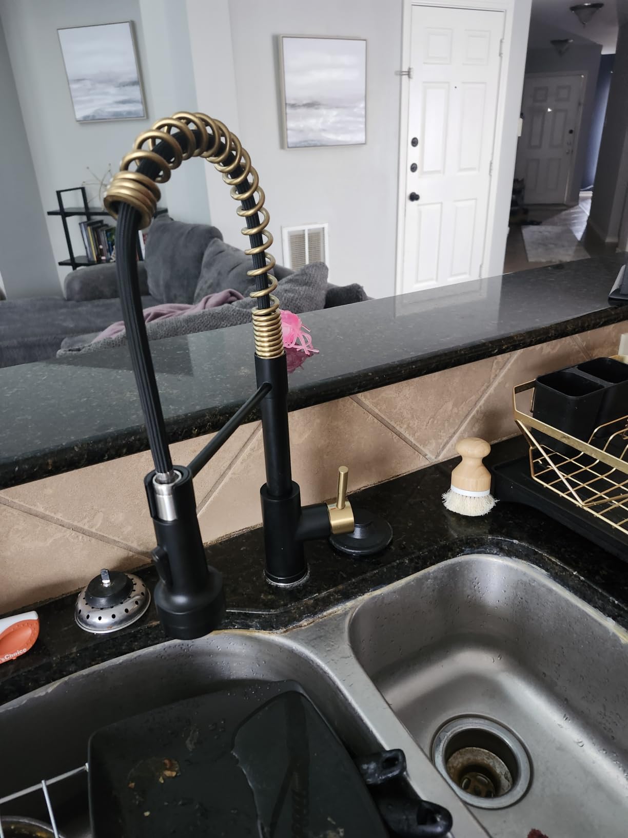 GIMILI Matte Black Touchless Kitchen Sink Faucet with Pull Down Sprayer | Motion Sensor Smart Activated Hands-Free Single Handle customer photo 2