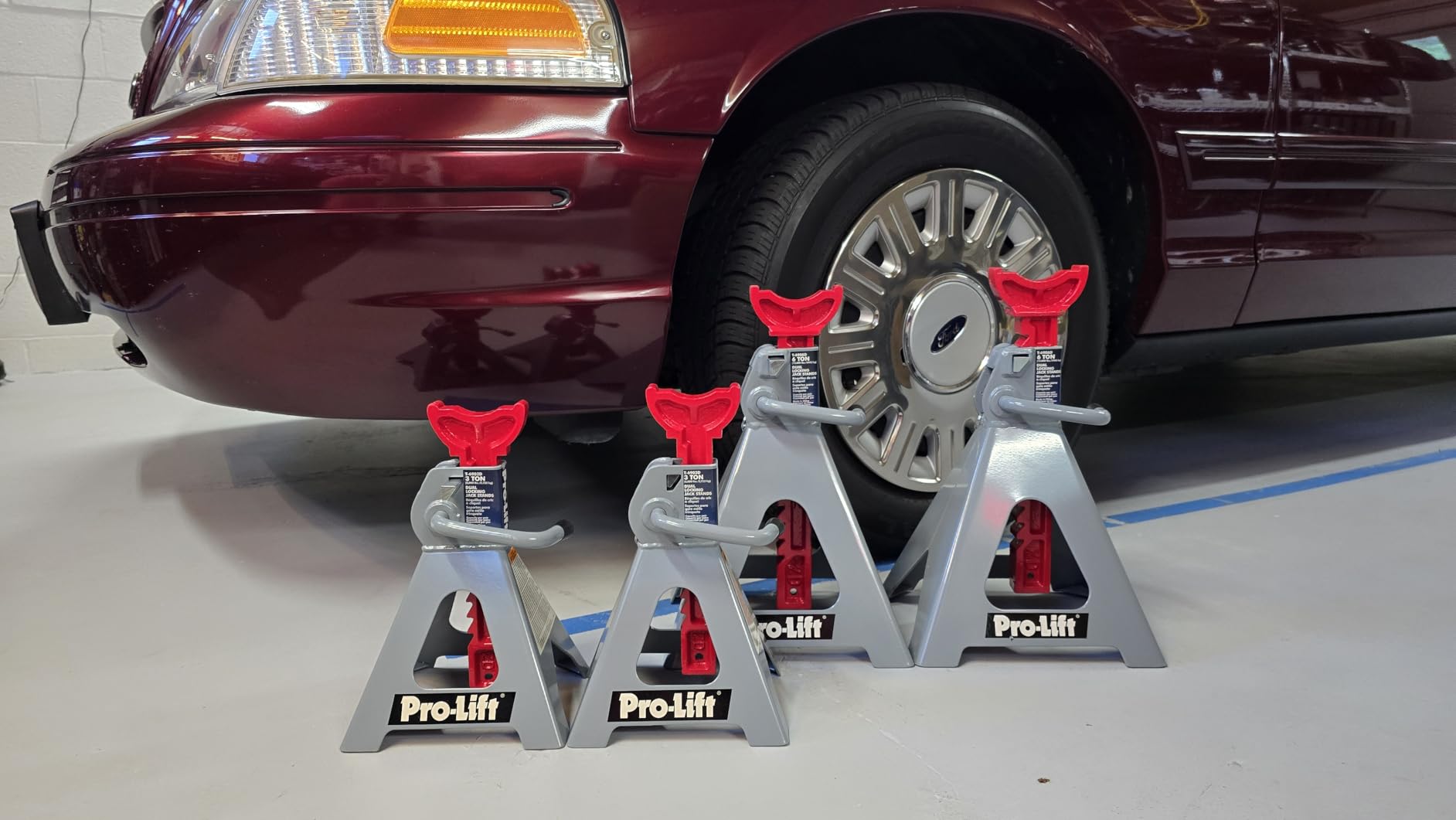 Pro-LifT PL3300 Heavy Duty Jack Stands For Car - 3 Ton in Pair with Double Pins - Handle Lock and Mobility Pin for Extra Safety - Great for Home Auto Repair Shop, Orange customer photo 1