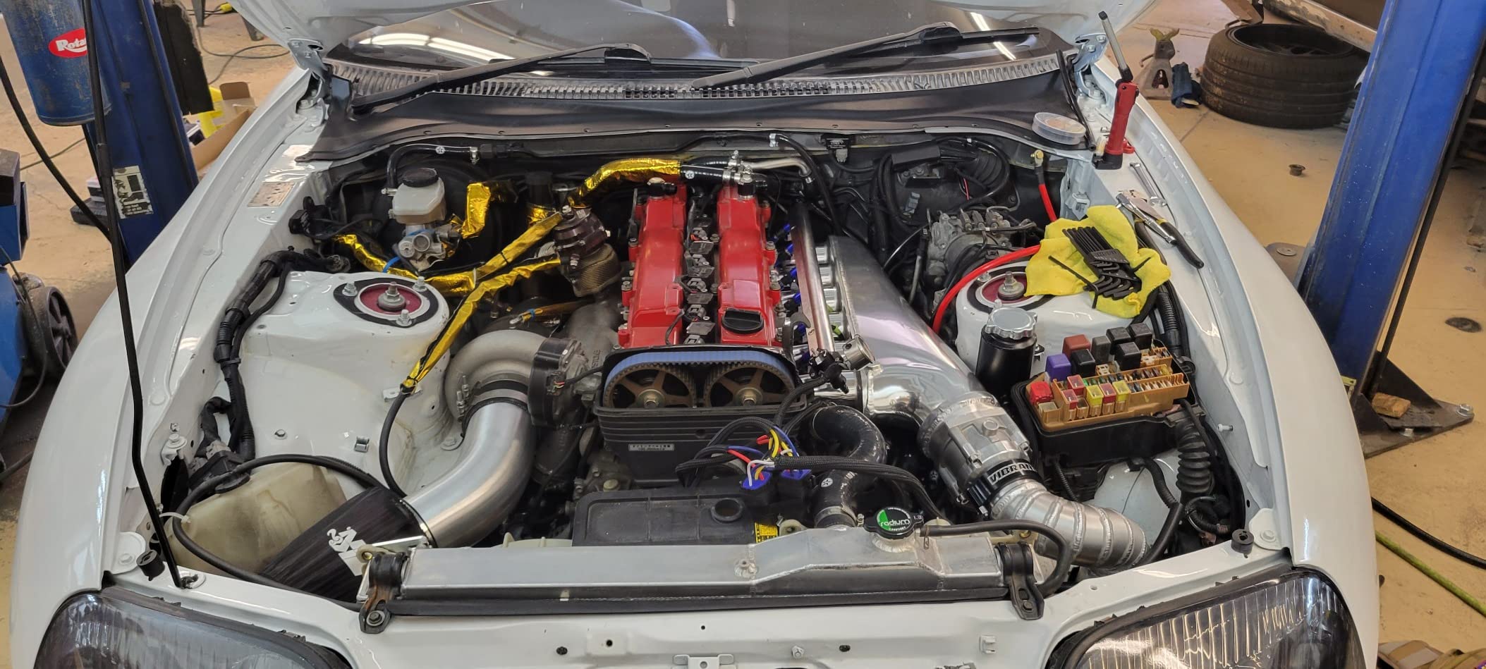 Universal Turbo Intercooler Aluminum Pipe Piping and Silicone Hose Kit w/Stainless Steel T-Clamps (3inch, Black&Red) customer photo 2