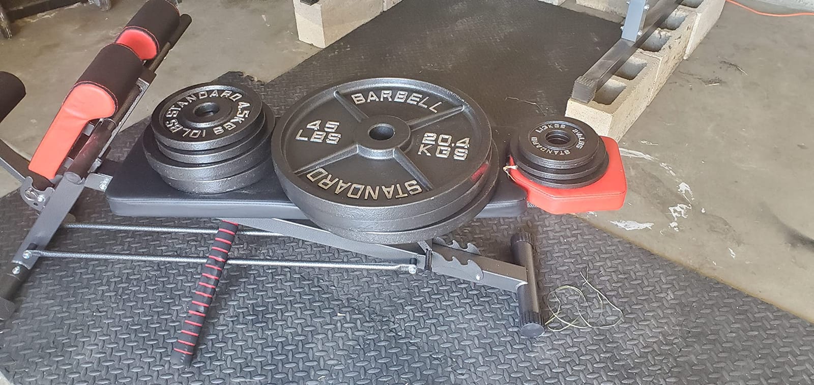 Steel Olympic Plates 265lb Set - Olympic Standard Premium Coated 2.5lb, 5lb, 10lb, 25lb, and 2x 45lb Pairs for Weight Lifting Powerlifting customer photo 2