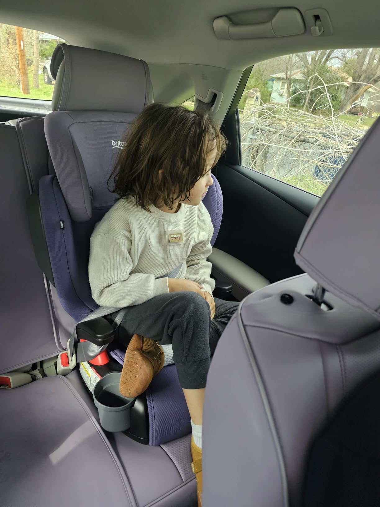 Britax Highpoint Backless Belt-Positioning Booster Seat, SafeWash Gray Ombre customer photo 2