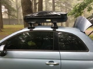 TUFFIOM 13.4 cu.ft. Rooftop Cargo Box w/Keys, Hard Shell Waterproof Travel Roof Storage Cargo Carrier Luggage Rack, 61