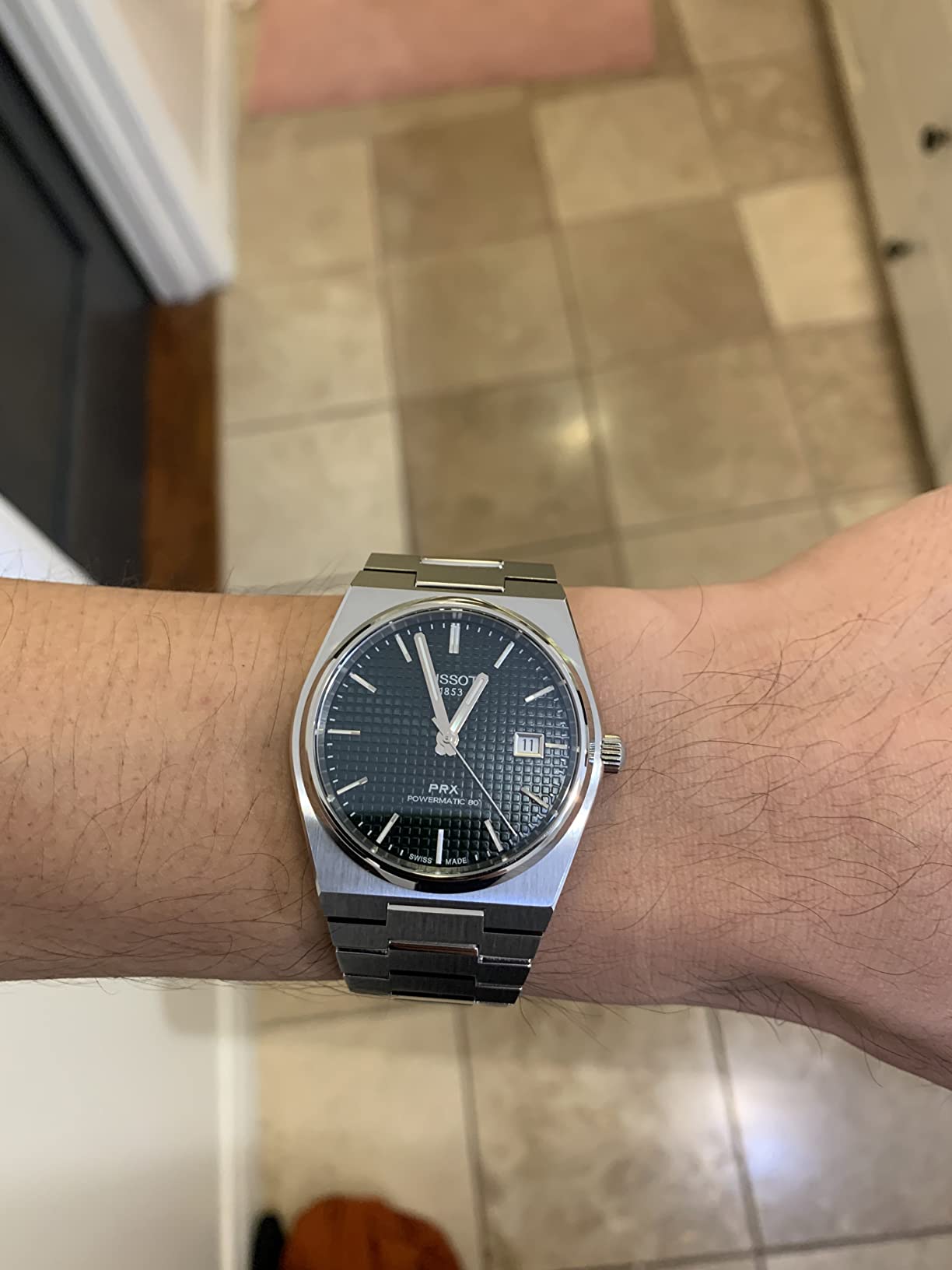 Tissot PRX Powermatic 80, Swiss Automatic Watch for Men, Stainless Steel Case, Green Dial, (T1374071109100) customer photo 1