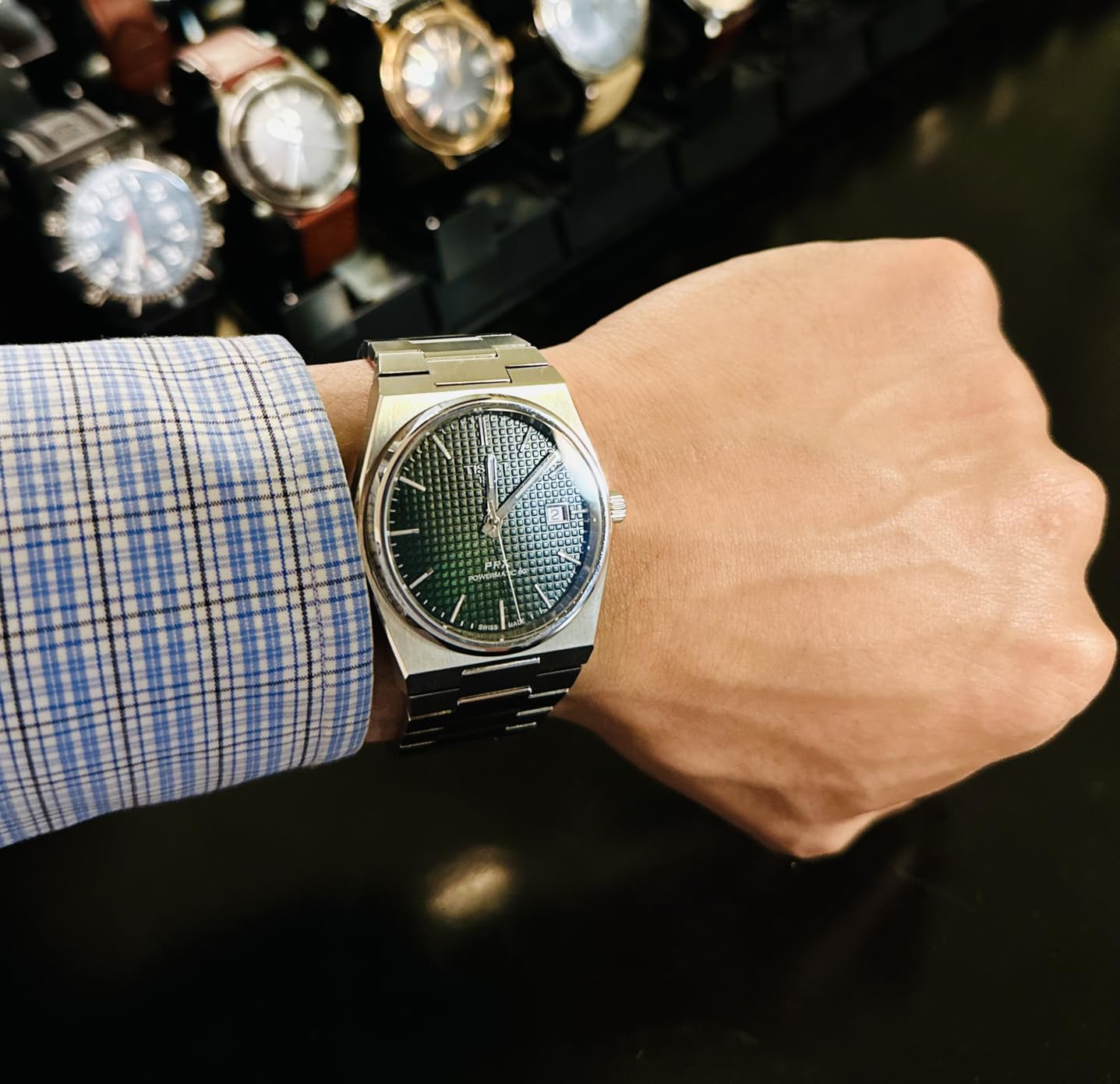 Tissot PRX Powermatic 80, Swiss Automatic Watch for Men, Stainless Steel Case, Green Dial, (T1374071109100) customer photo 2