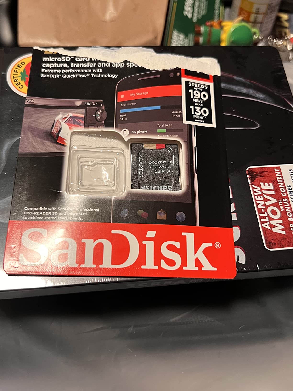 SanDisk 128GB Extreme microSD Card + Adapter - 190MB/s Read, 90MB/s Write, V30, 4K UHD, A2 customer photo 1