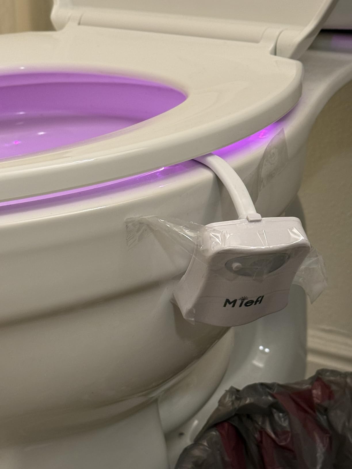 2 Pack Motion Activated Toilet Night Light, 16 Color LED | Smart Sensor Bowl Glow Light, Funny Gag Christmas White Elephant Gift for Bathroom customer photo 2
