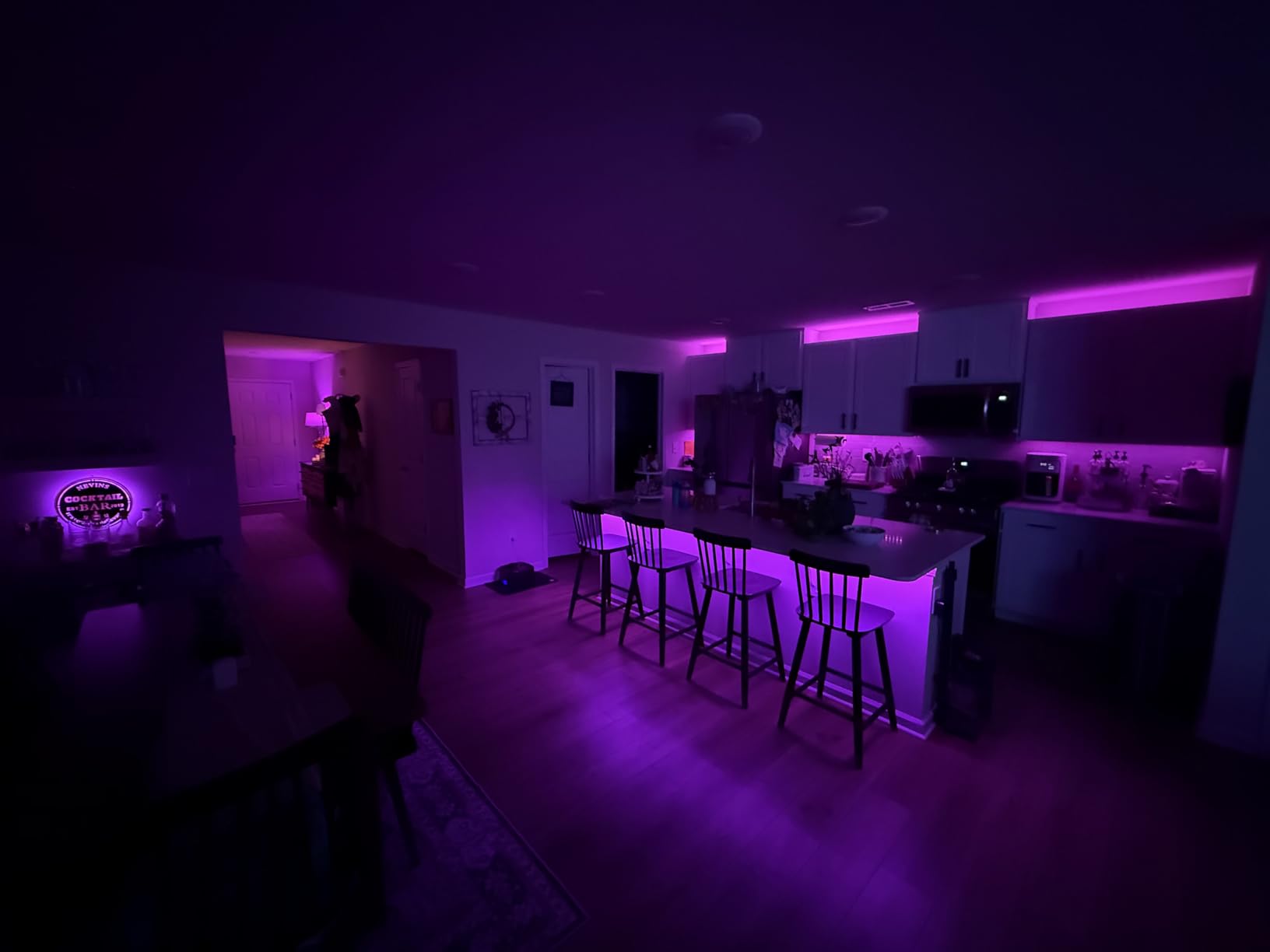 maylit 10 PCS 20in Smart RGB Under Cabinet Lights Kit, Works with Alexa & Google Assistant, App Remote Control customer photo 2