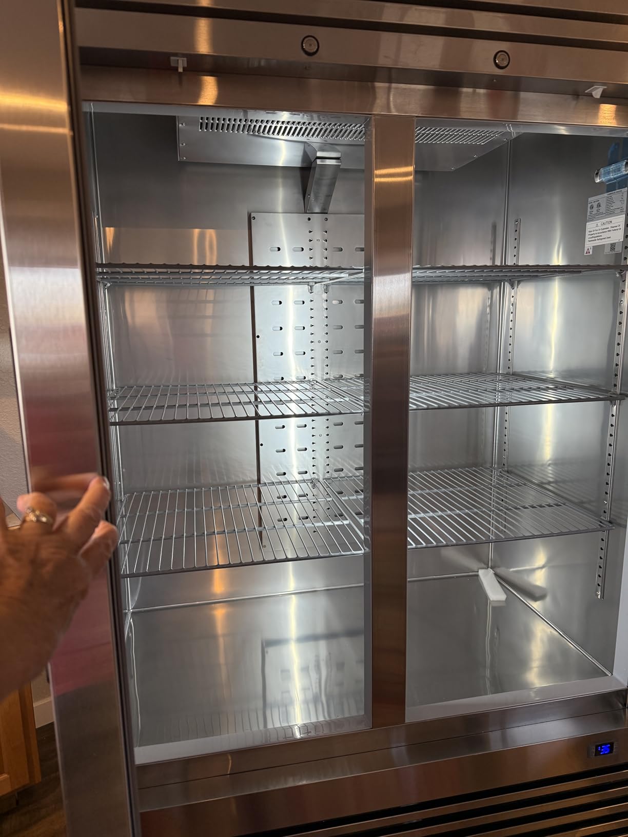 ETL Commercial Reach-in Freezer, Upright 2 doors Auto-Defrost, Bottom Mounted, stainless steel for Restaurant Kitchen Home Bar Shop -8°F customer photo 2