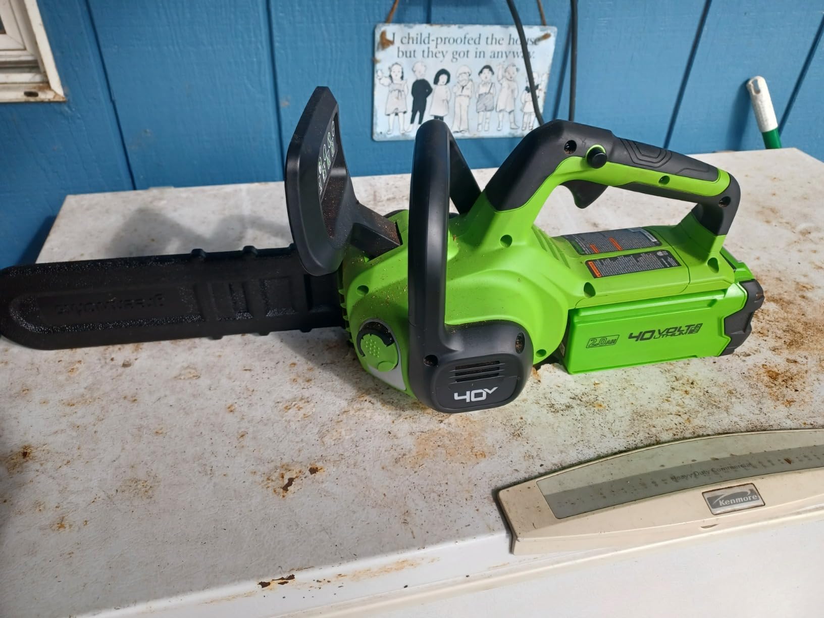 Greenworks 40V 12 in Cordless Electric Chainsaw, 2.0 Ah Battery and Charger customer photo 1