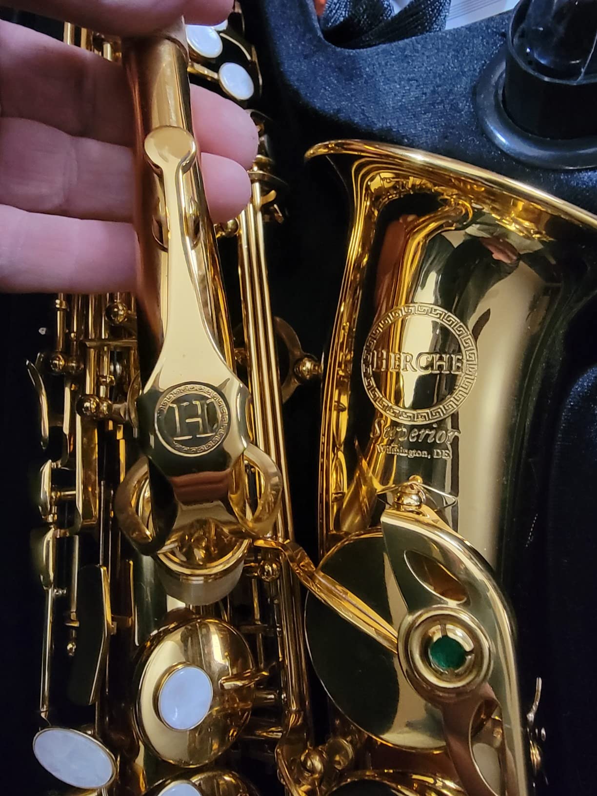 Herche Superior Alto Saxophone X3 | Professional Instruments for All Levels, High F# Key, Educator Approved, Service Plan customer photo 1