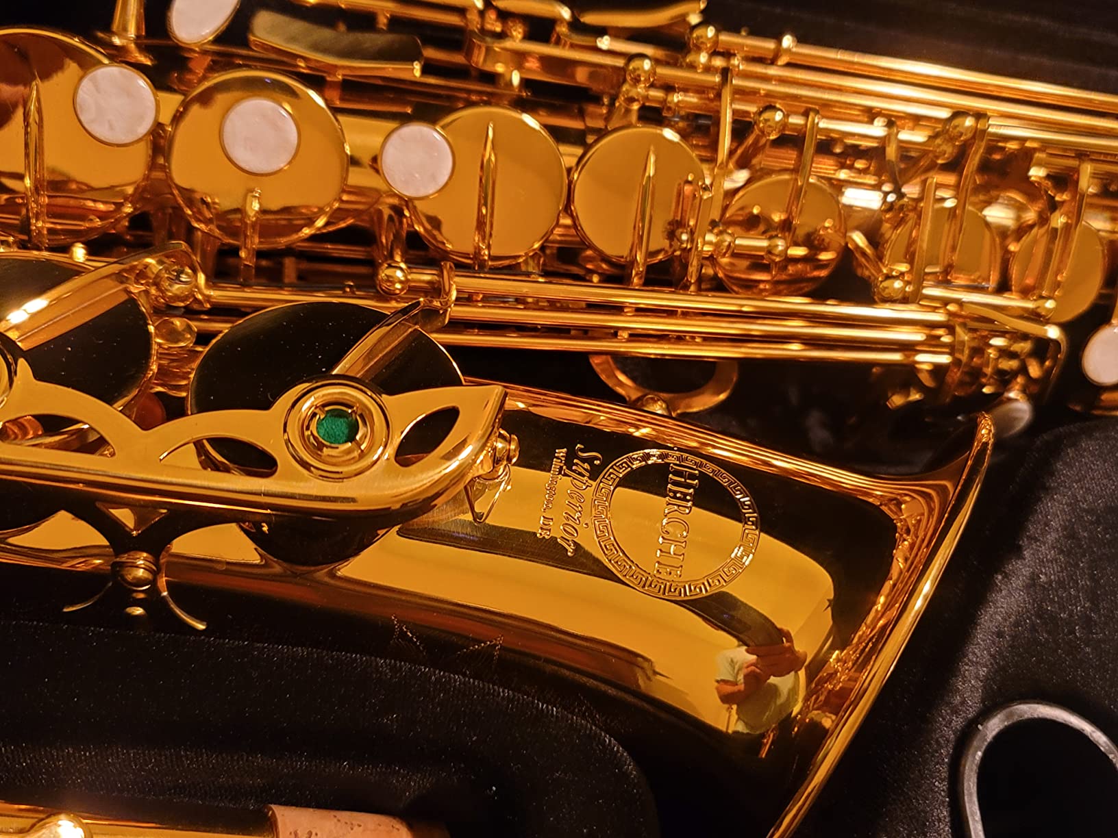 Herche Superior Alto Saxophone X3 | Professional Instruments for All Levels, High F# Key, Educator Approved, Service Plan customer photo 2