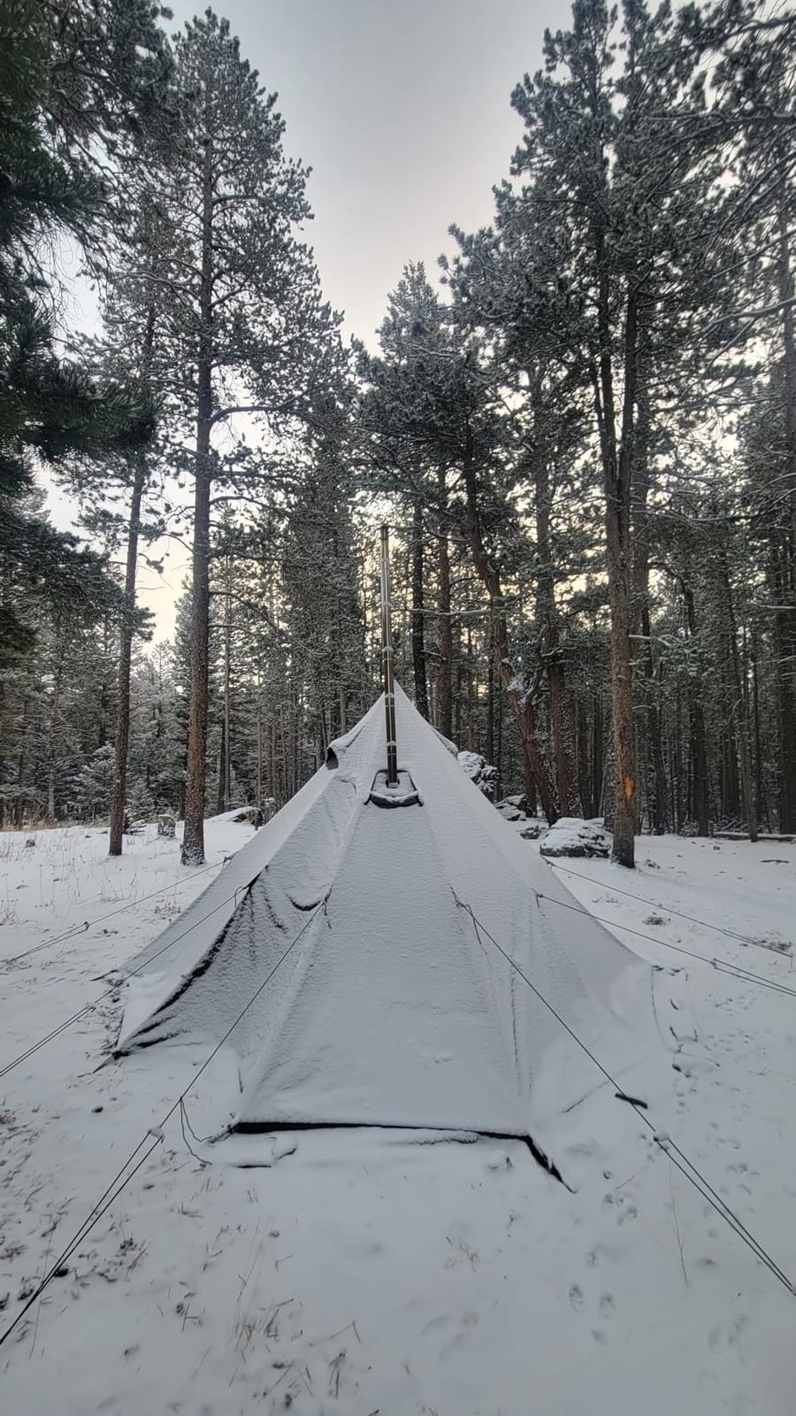 OneTigris Northgaze Canvas Hot Tent with Stove Jack, Windproof, Fire Retardant, Durable 4 Season Camping Pyramid Teepee Tent for 2~4 Person customer photo 2
