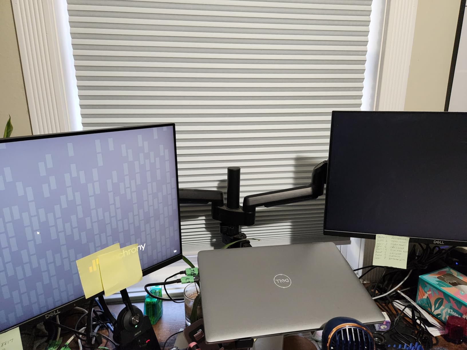 MOUNTUP Dual Monitor and Laptop Mount, Adjustable Monitor Stand for 2 Max 27