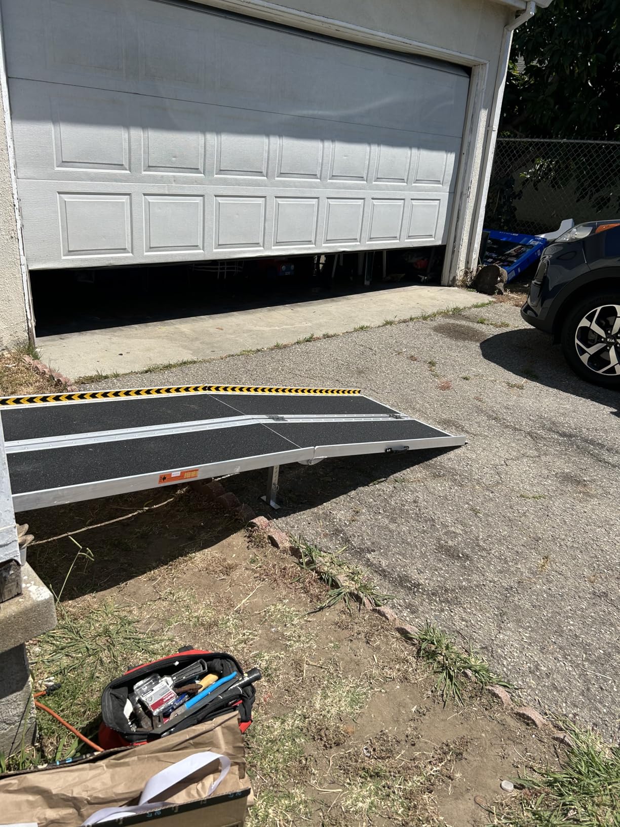 Wheelchair Ramp 5 Feet, Portable Ramps for Wheelchairs for Home, 800LBS Capacity Folding Non-Slip Aluminum Handicap Ramp, Wheel Chair Ramp for Home Steps, Stairs, Doorways, Car, Curbs customer photo 1
