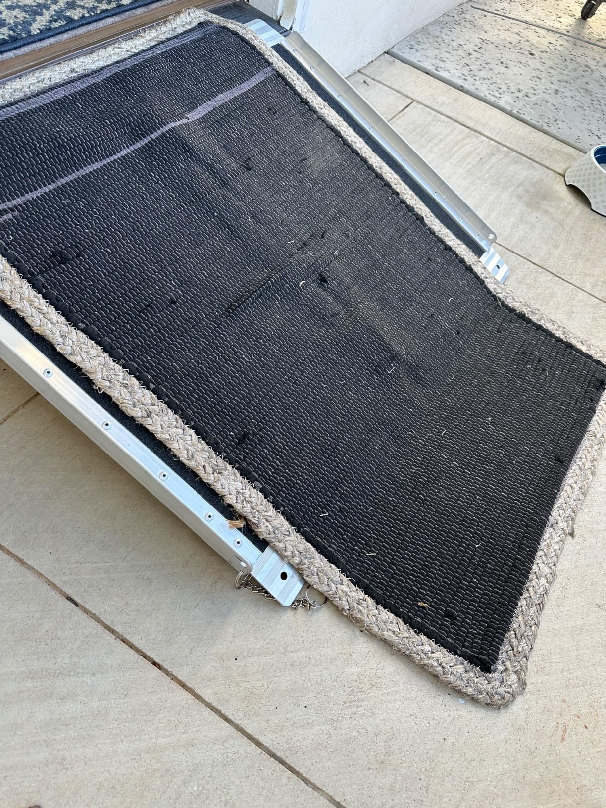 8FT Portable Wheelchair Ramp, 800Lbs Capacity Anti-Slip Aluminum Folding Handicap Ramp with Handle, Threshold Ramp for Home Steps, Stairs, Doorways, Curbs, Entry, Applicable Height 8-24 Inches customer photo 2