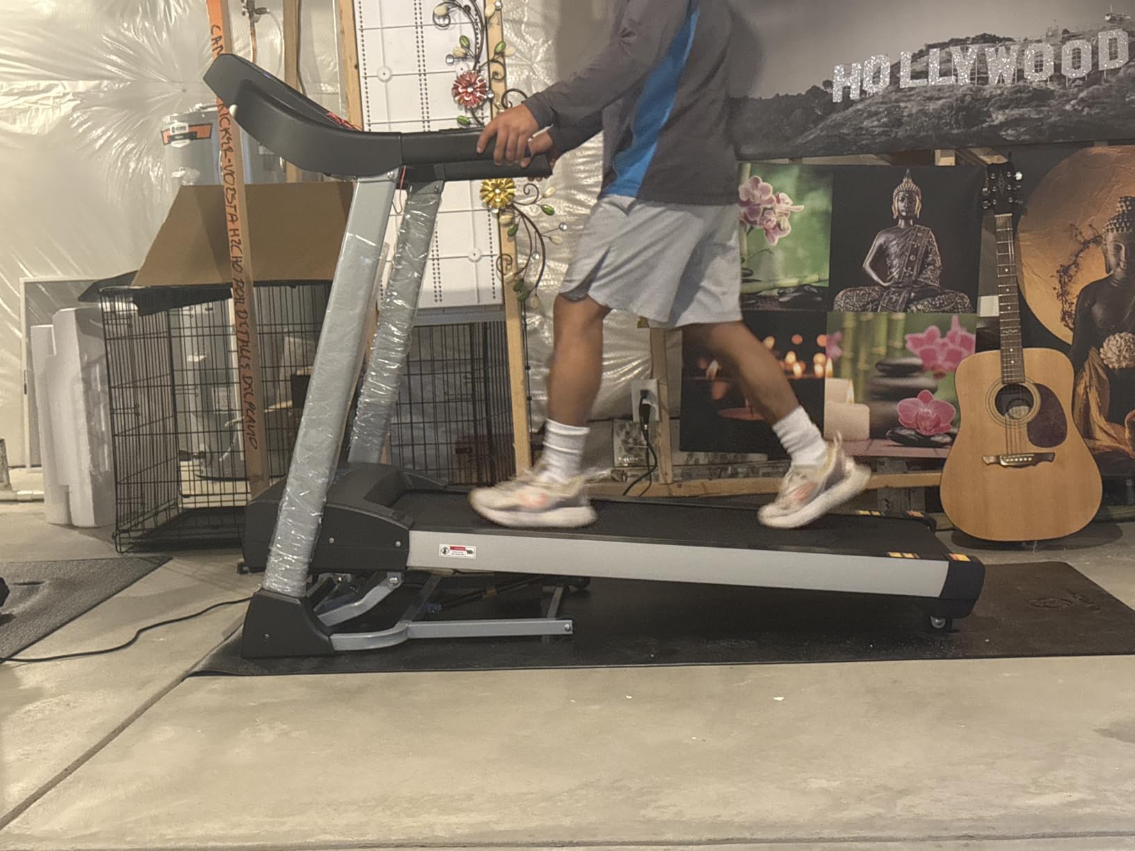 Auto Incline BORGUSI Treadmill, Heavy Duty Treadmill for Home, Wide Belt | 20/18.9 Inch Wide Belt, 350Lb Capacity, Shock Absorbent, Bluetooth Speaker, 10/12 Mph Speed customer photo 1
