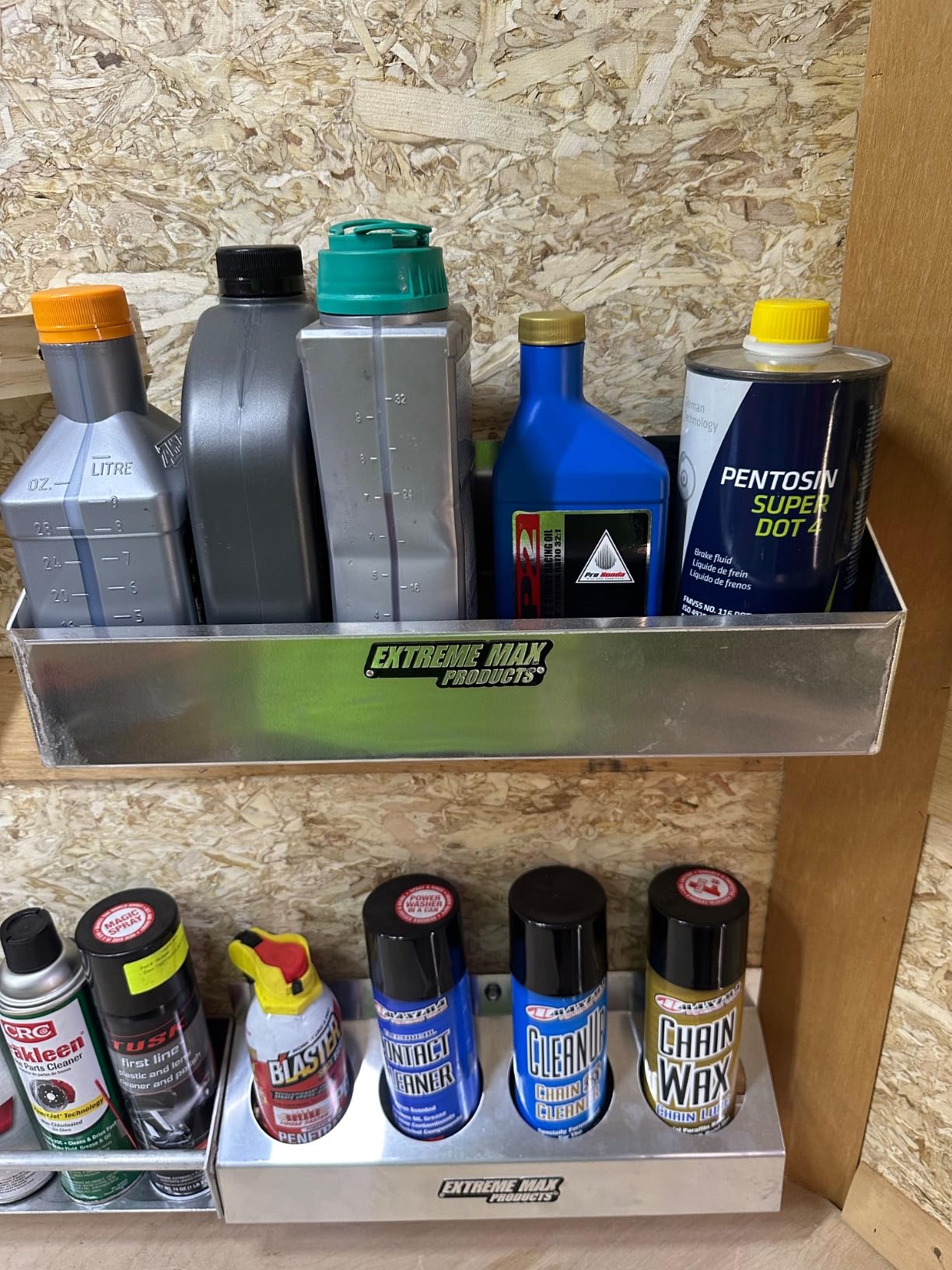 Extreme Max 5001.6208 Aluminum 6-Quart Liquids Storage Shelf for Race Trailer, Garage, Shop, Enclosed Trailer, Toy Hauler customer photo 1