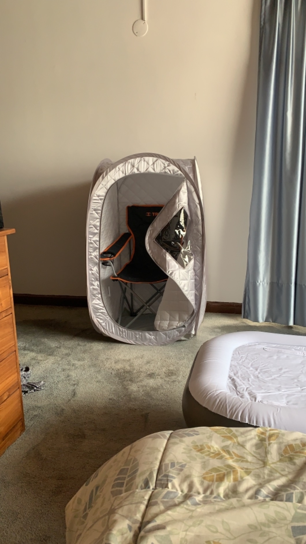 Portable Sauna Tent, Foldable One Person Full Body Spa Without Steamer | Full Size Spa Box, Only Indoor SPA Tent for Body Recovery - Black/Grey customer photo 2