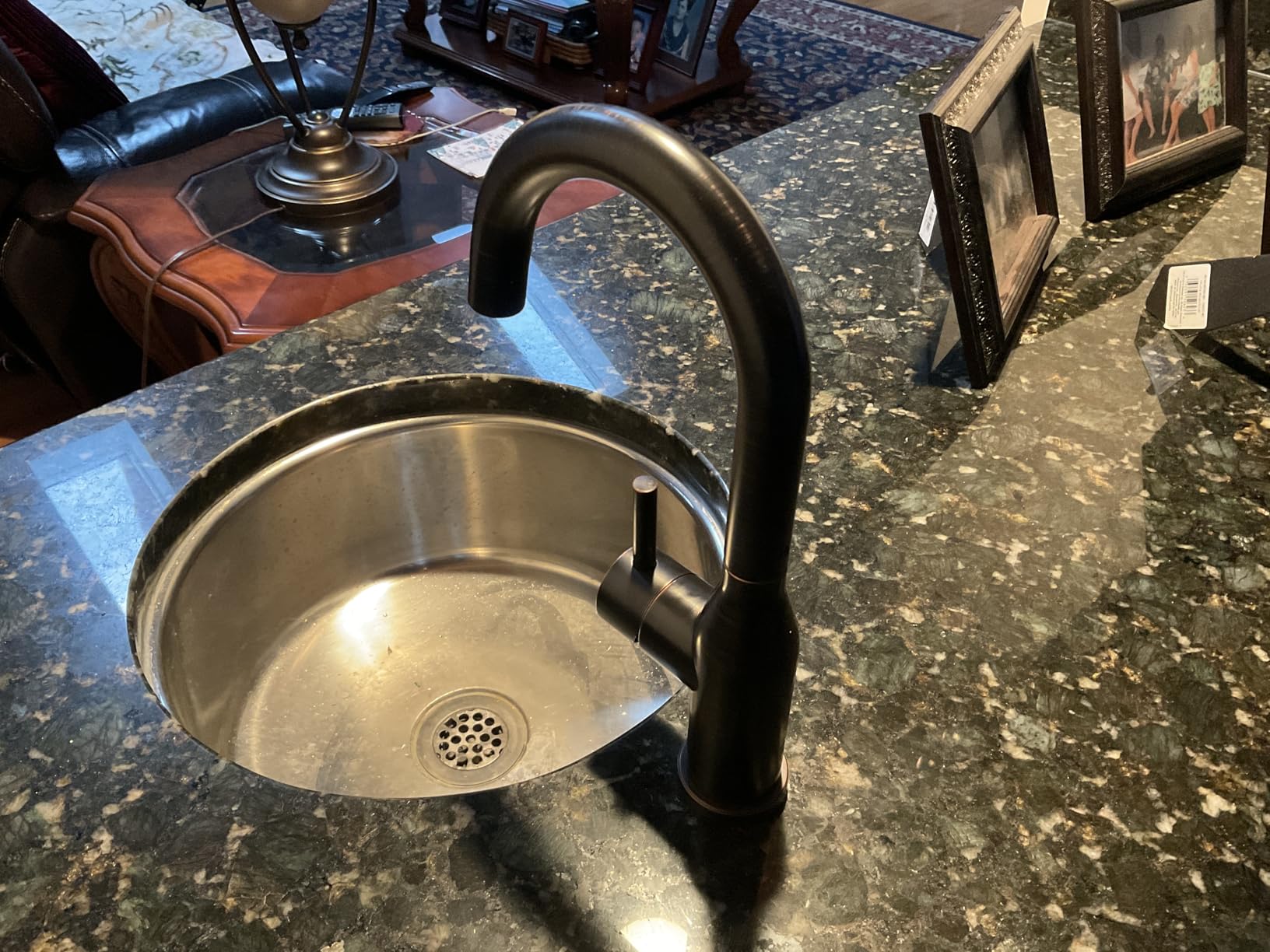 WOWOW Brushed Gold Bar Sink Faucet Single Hole Bar Faucet 1 Handle Small Kitchen Faucet for Wet Bar and RV Sink customer photo 1