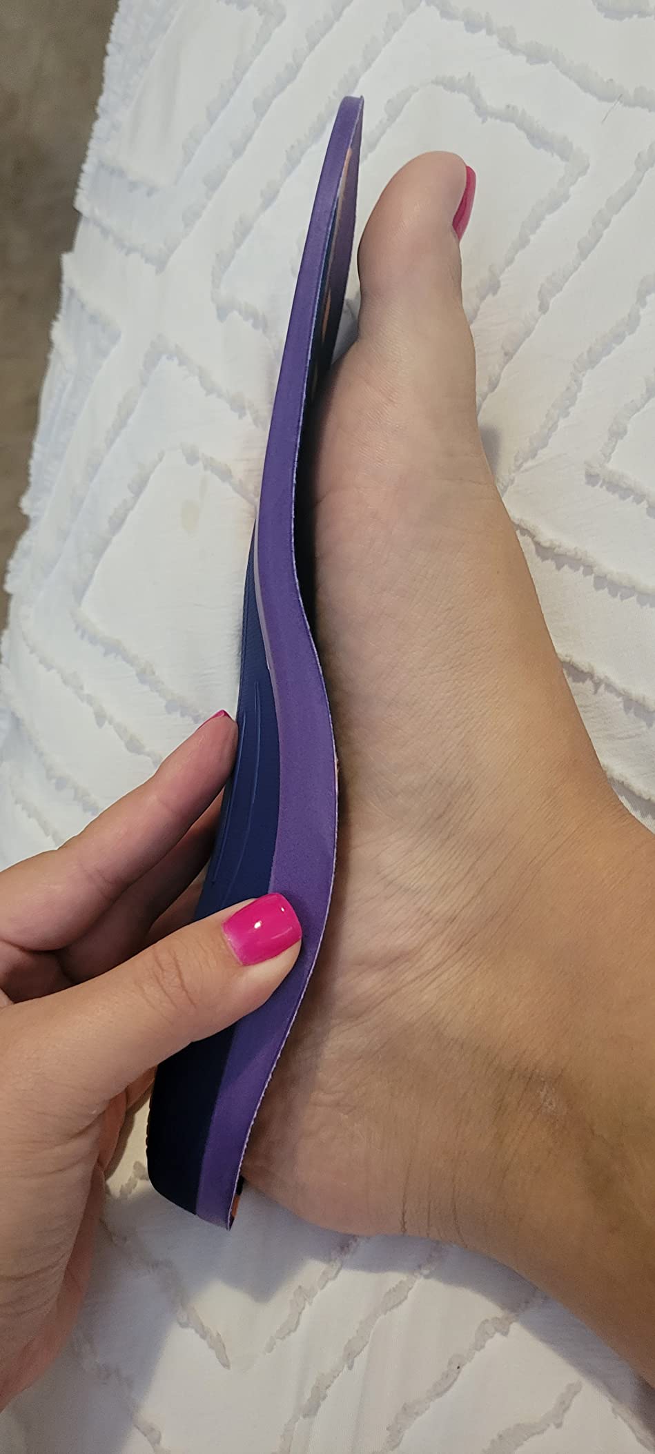 Bunion Relief, QBK Shoe Inserts for Shoes Too Big Effective Prevent High Arch, Overpronation, Plantar-Fasciitis, Flat Feet XS customer photo 2