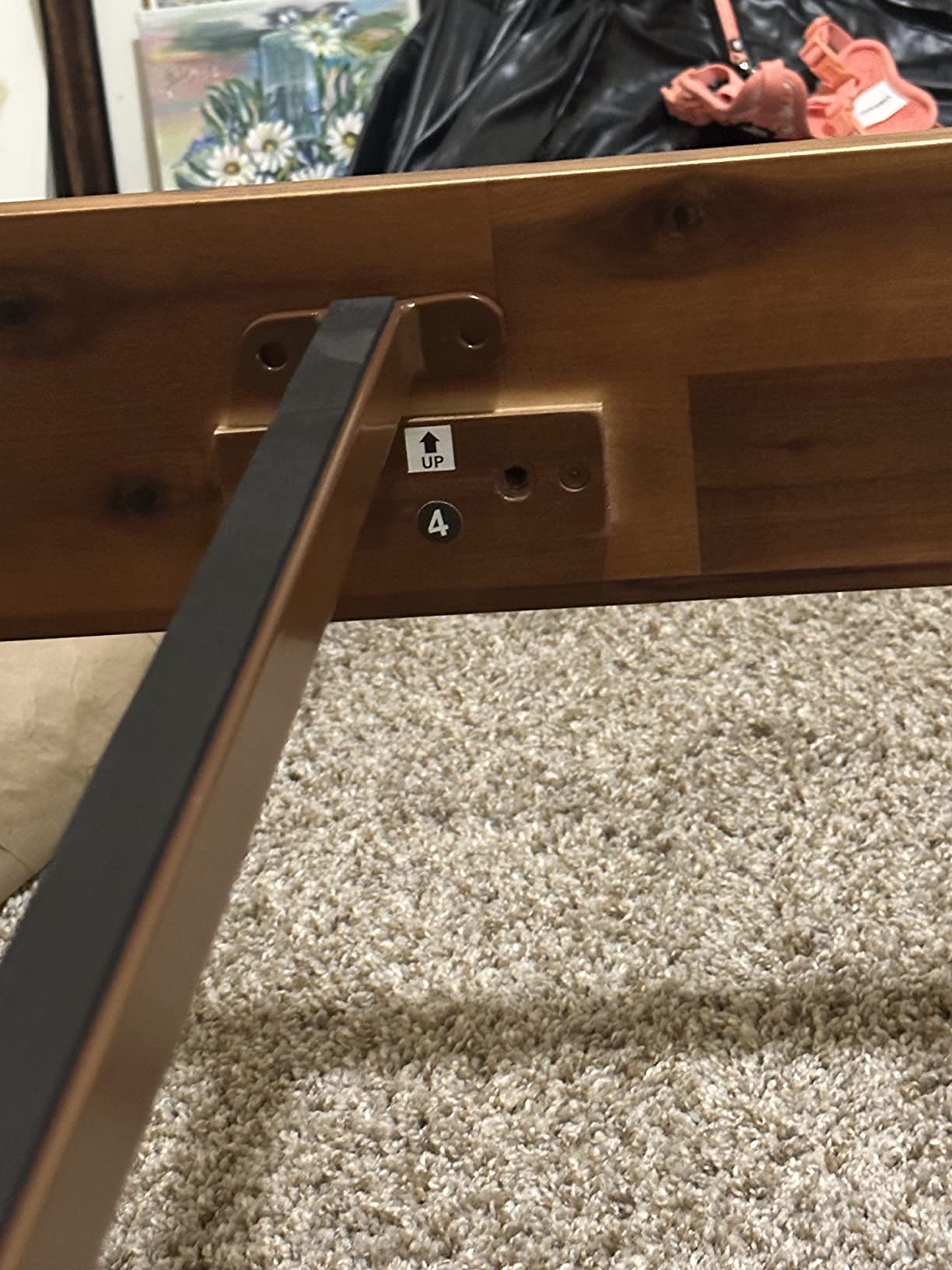 Bme Dinkee 15-Inch Solid Wood Queen Platform Bed Frame - Japanese Joinery, Minimalist Style - Wood Slats, Easy Assembly, No Box Spring Needed - Chocolate customer photo 1
