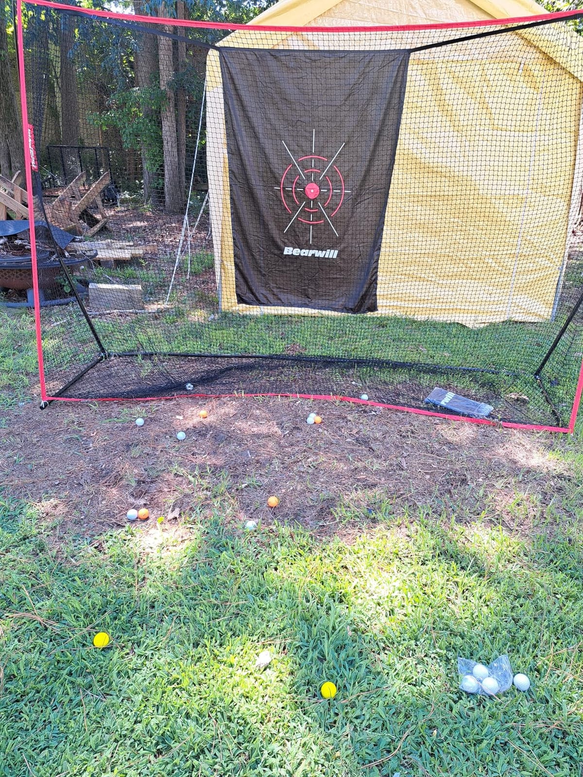 Golf Net,10x7ft Heavy Duty Golf Practice Nets with Mat for Indoor Outdoor | Golf Hitting Nets with Target Cloth,7 Tees,6 Balls for Backyard Driving Chipping Training customer photo 2
